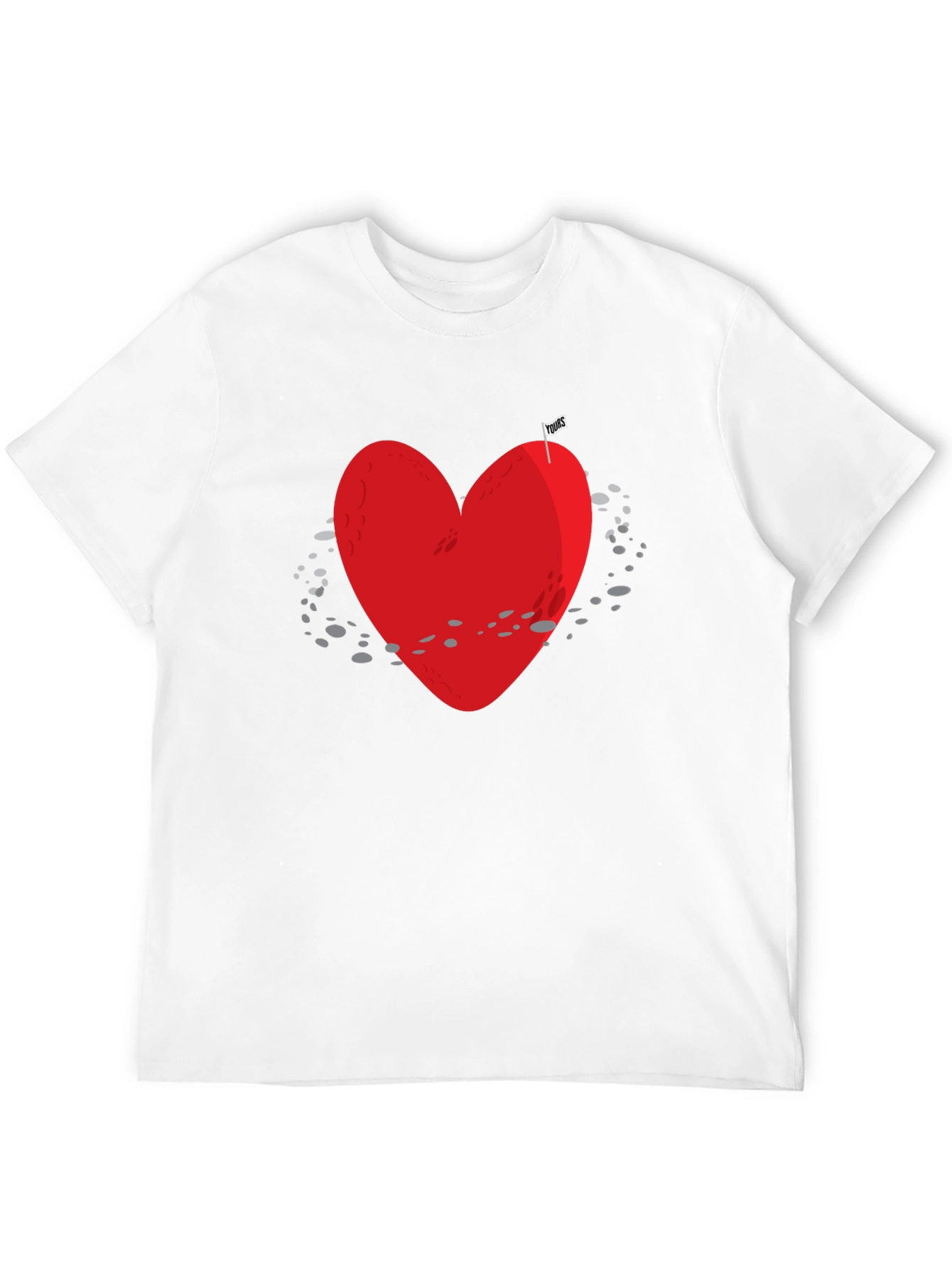 Red Heart Moon T-Shirt - Space Love