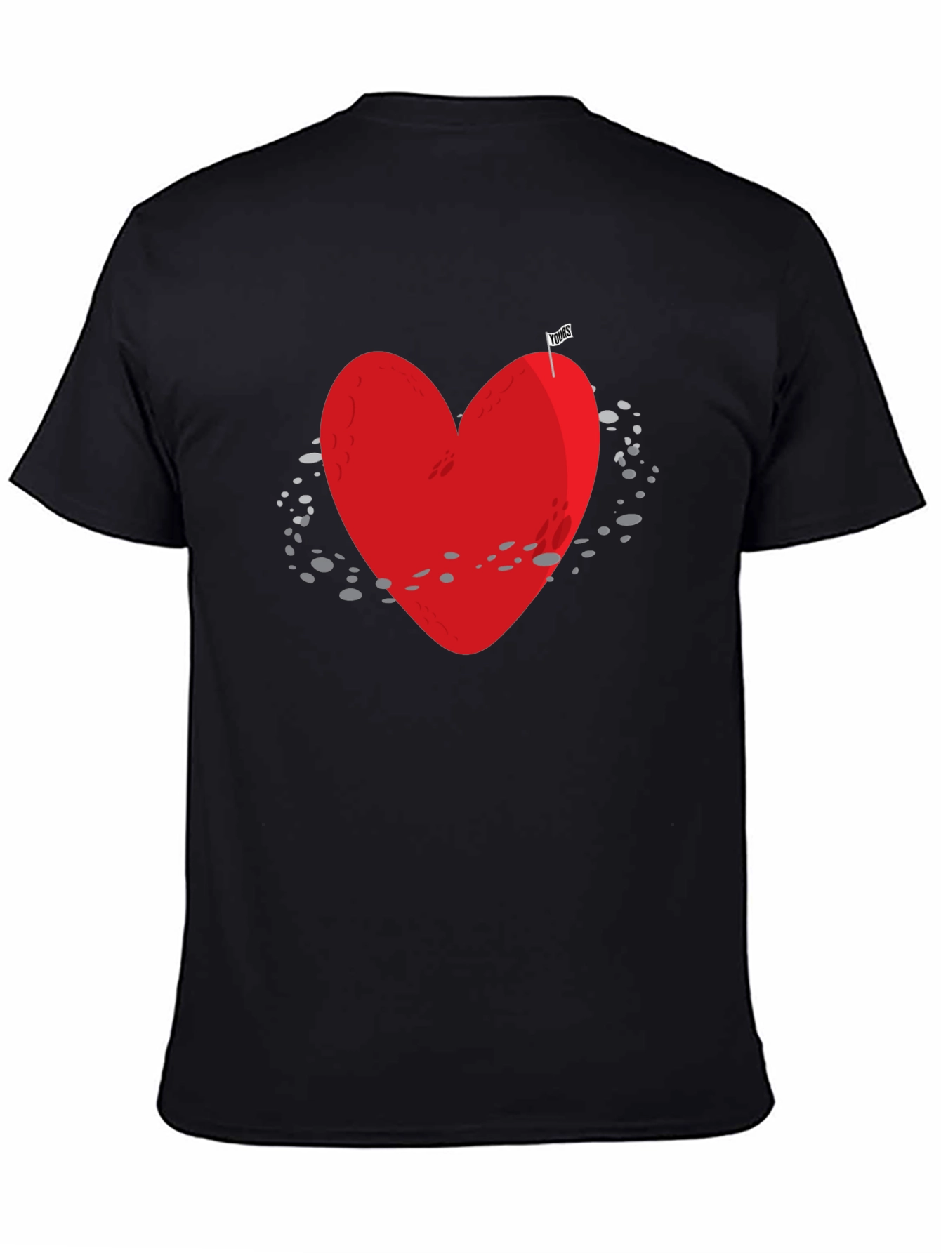 Red Heart Moon T-Shirt - Space Love