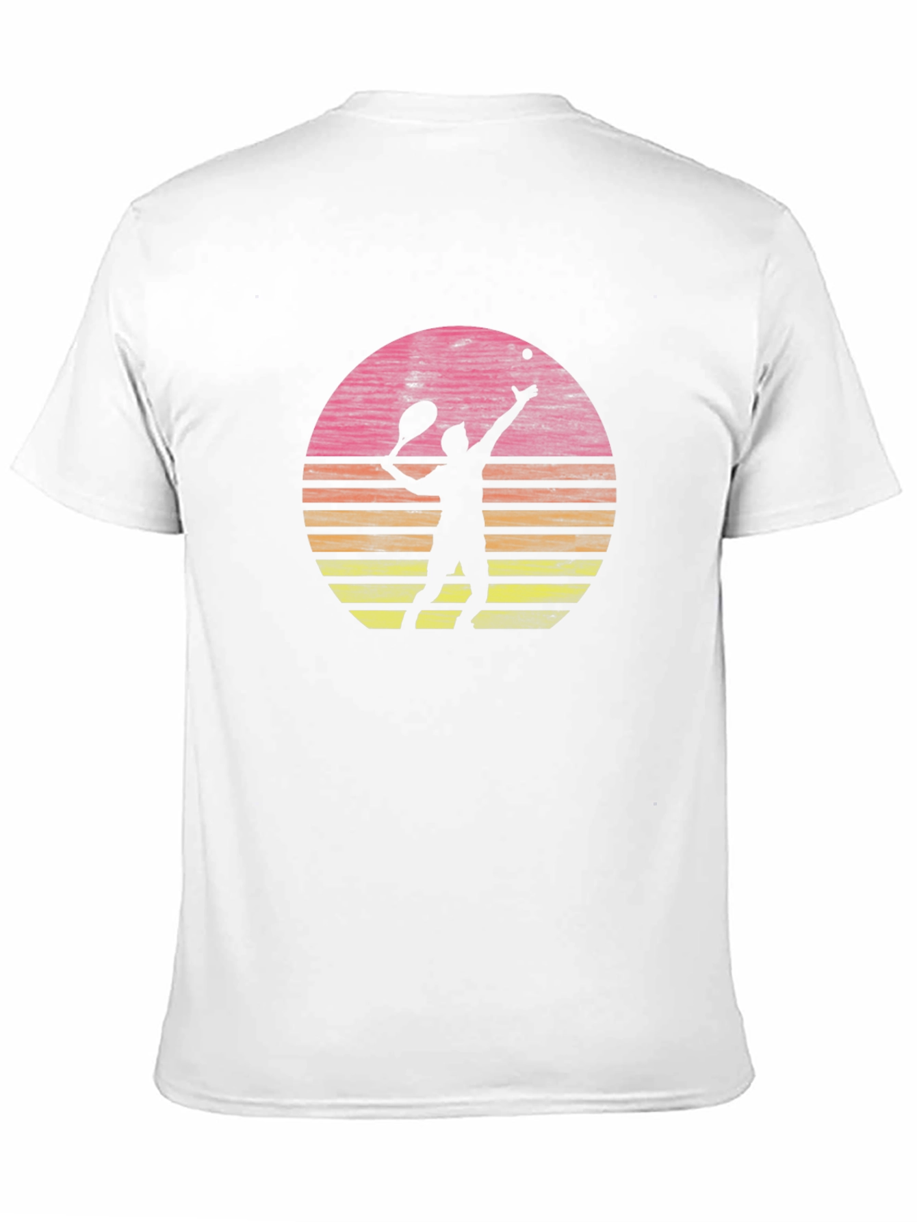 Tennis Player Sunset Graphic T-Shirt - Casual Comfort