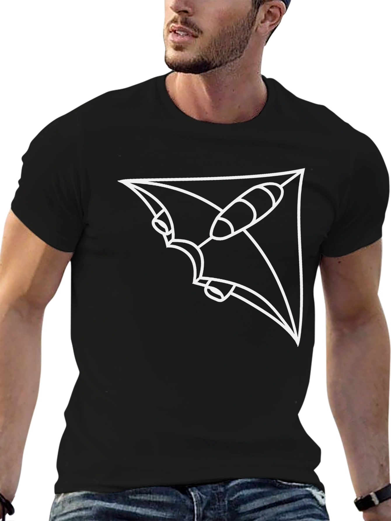 Abstract Spacecraft Black T-Shirt