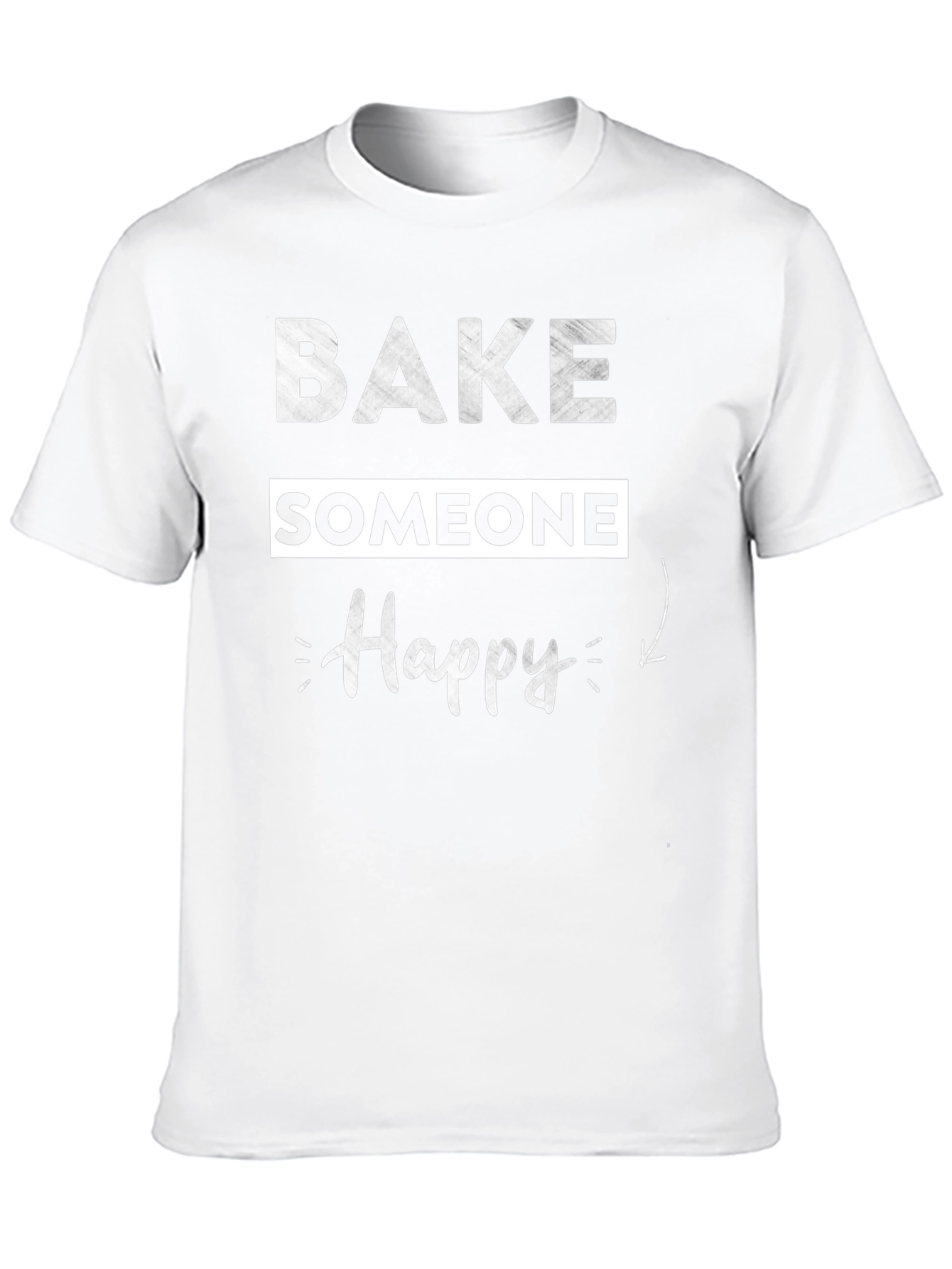 Bake Someone Happy Graphic T-Shirt - Black