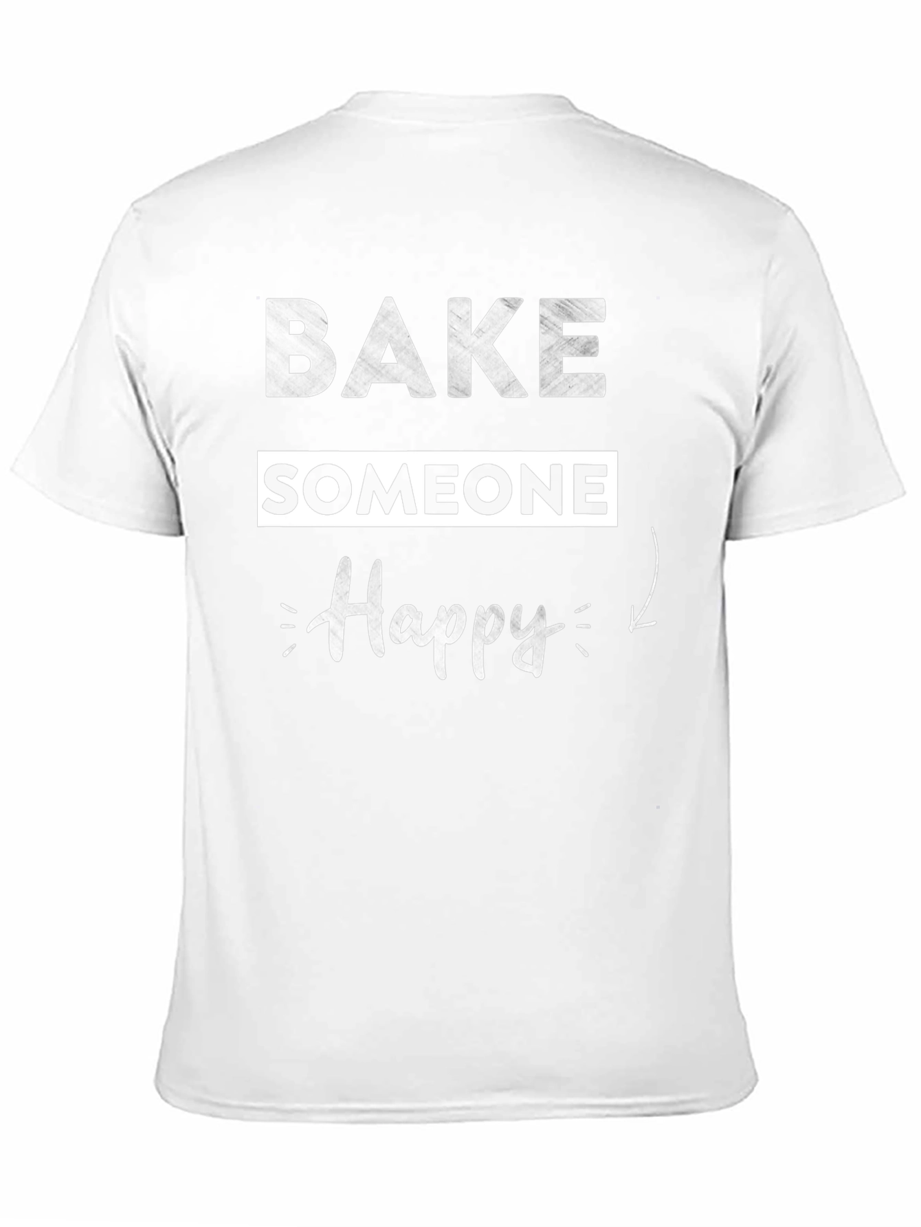 Bake Someone Happy Graphic T-Shirt - Black