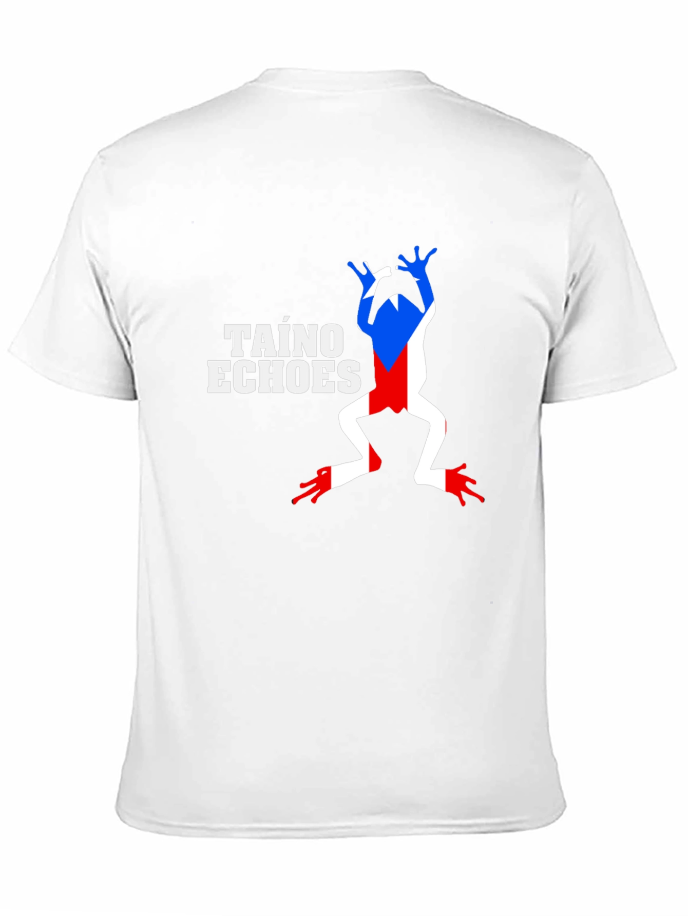 Taino Echoes Puerto Rico Flag Frog Black T-Shirt