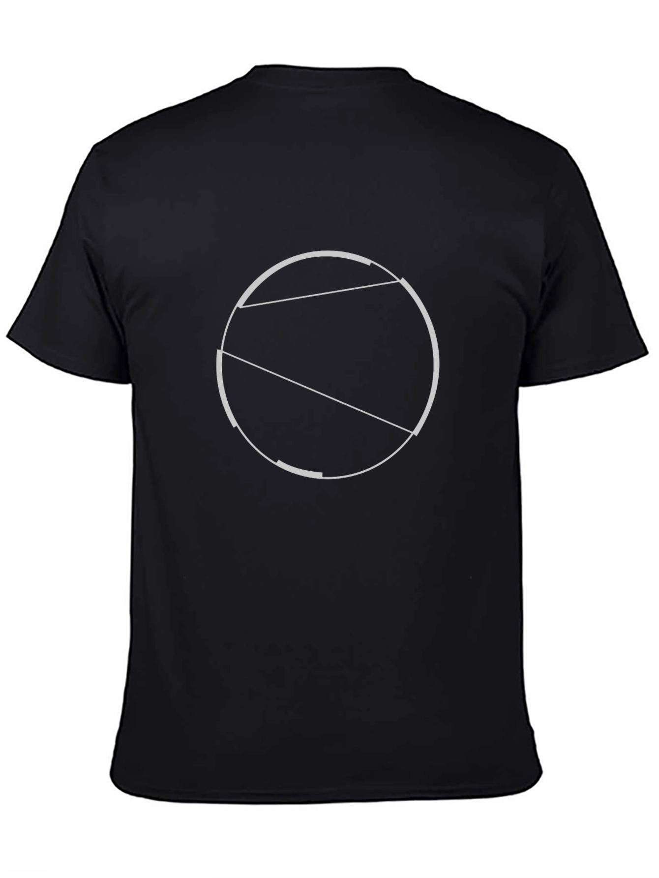 Abstract Circle Graphic Black T-Shirt