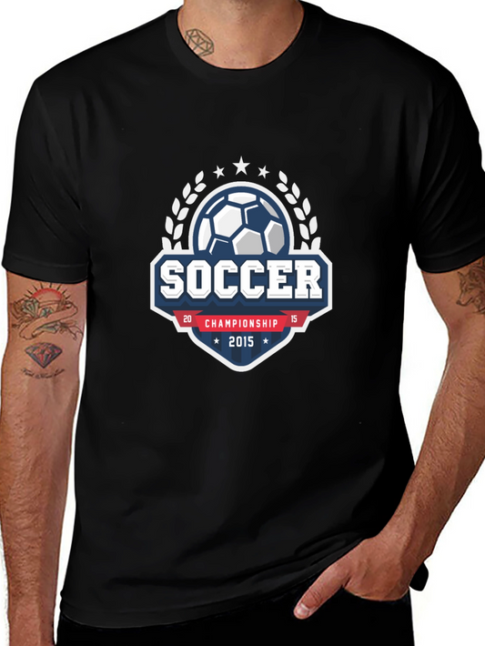 Soccer Championship 2015 Black T-Shirt