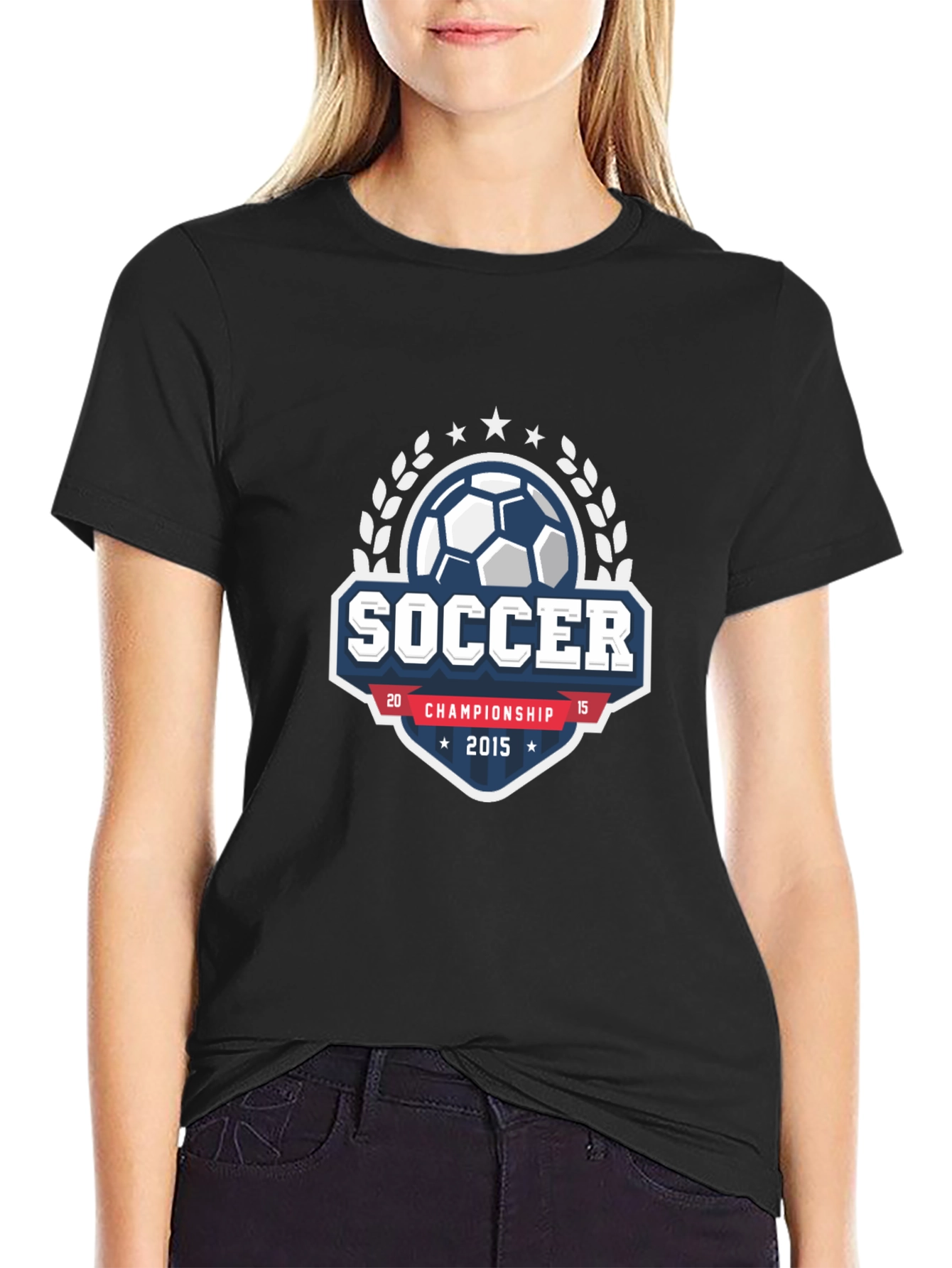 Soccer Championship 2015 Black T-Shirt
