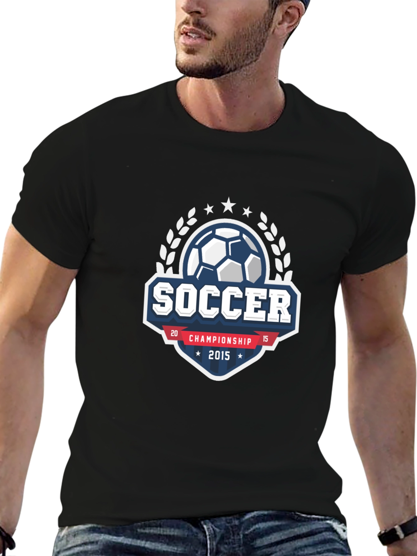 Soccer Championship 2015 Black T-Shirt