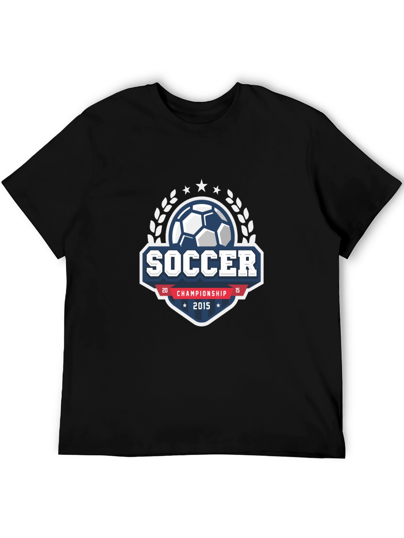Soccer Championship 2015 Black T-Shirt