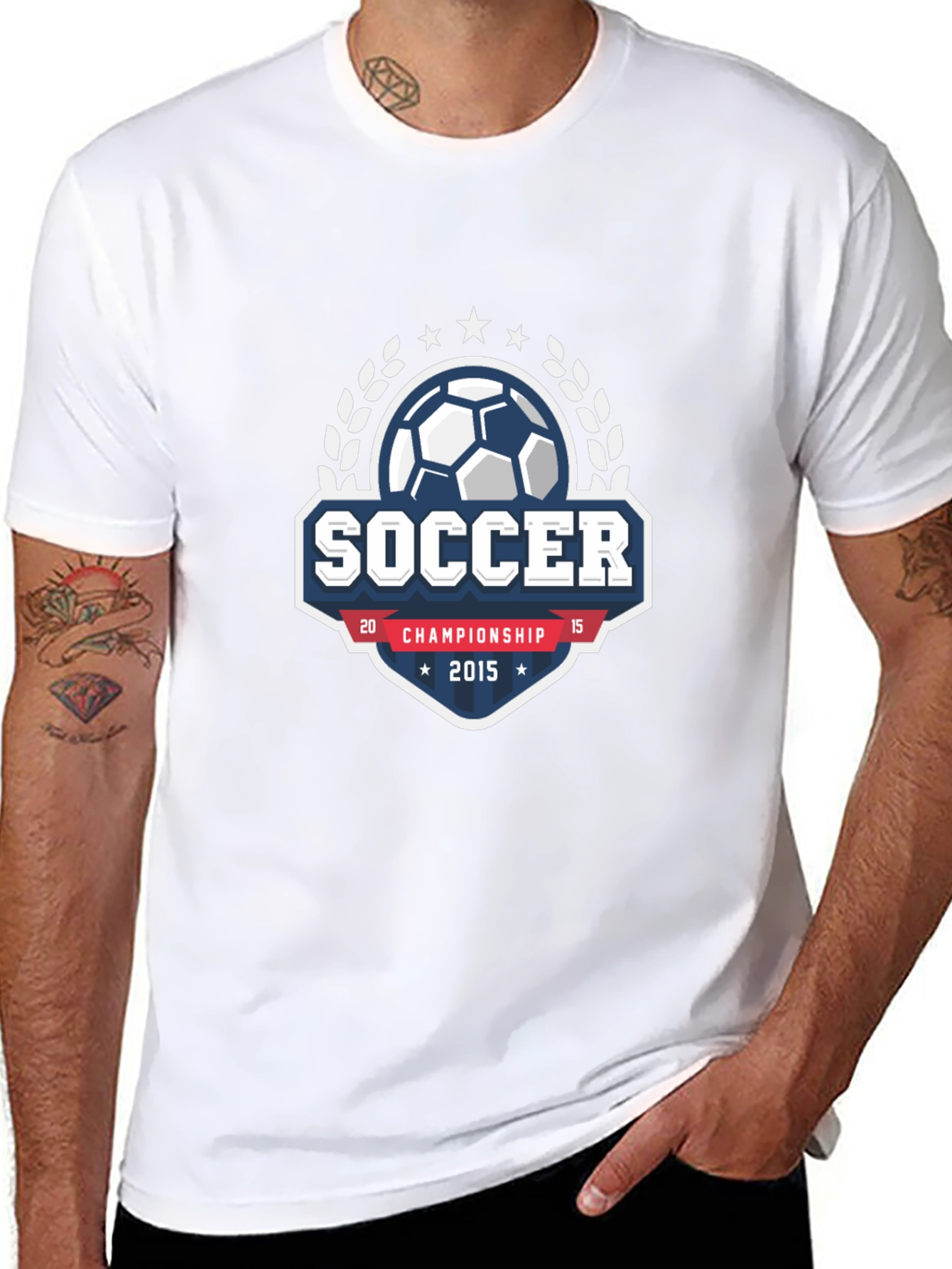 Soccer Championship 2015 Black T-Shirt