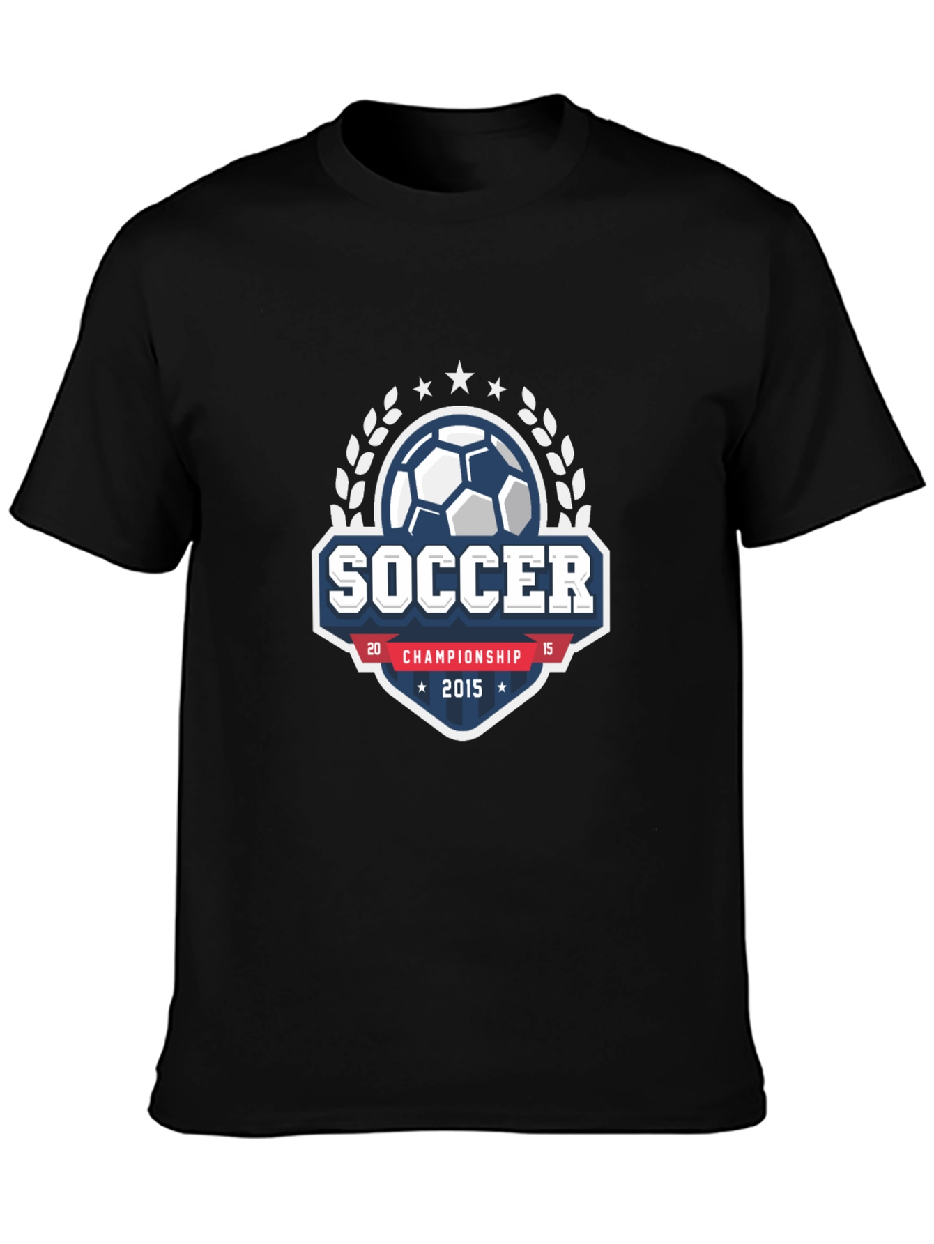 Soccer Championship 2015 Black T-Shirt