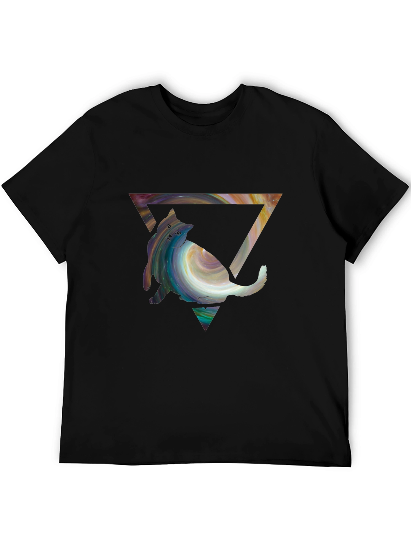 Abstract Cat Triangle T-Shirt