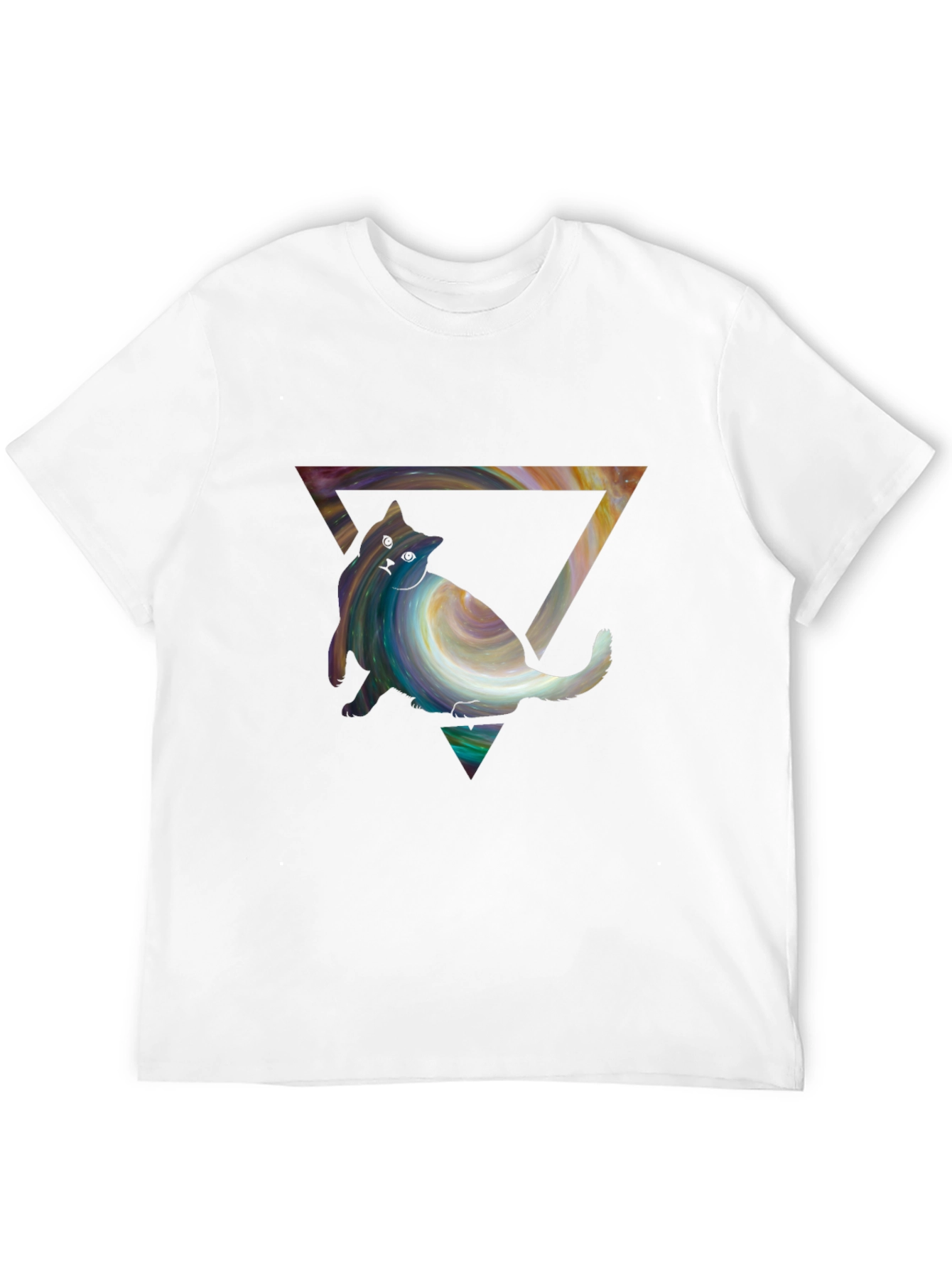 Abstract Cat Triangle T-Shirt