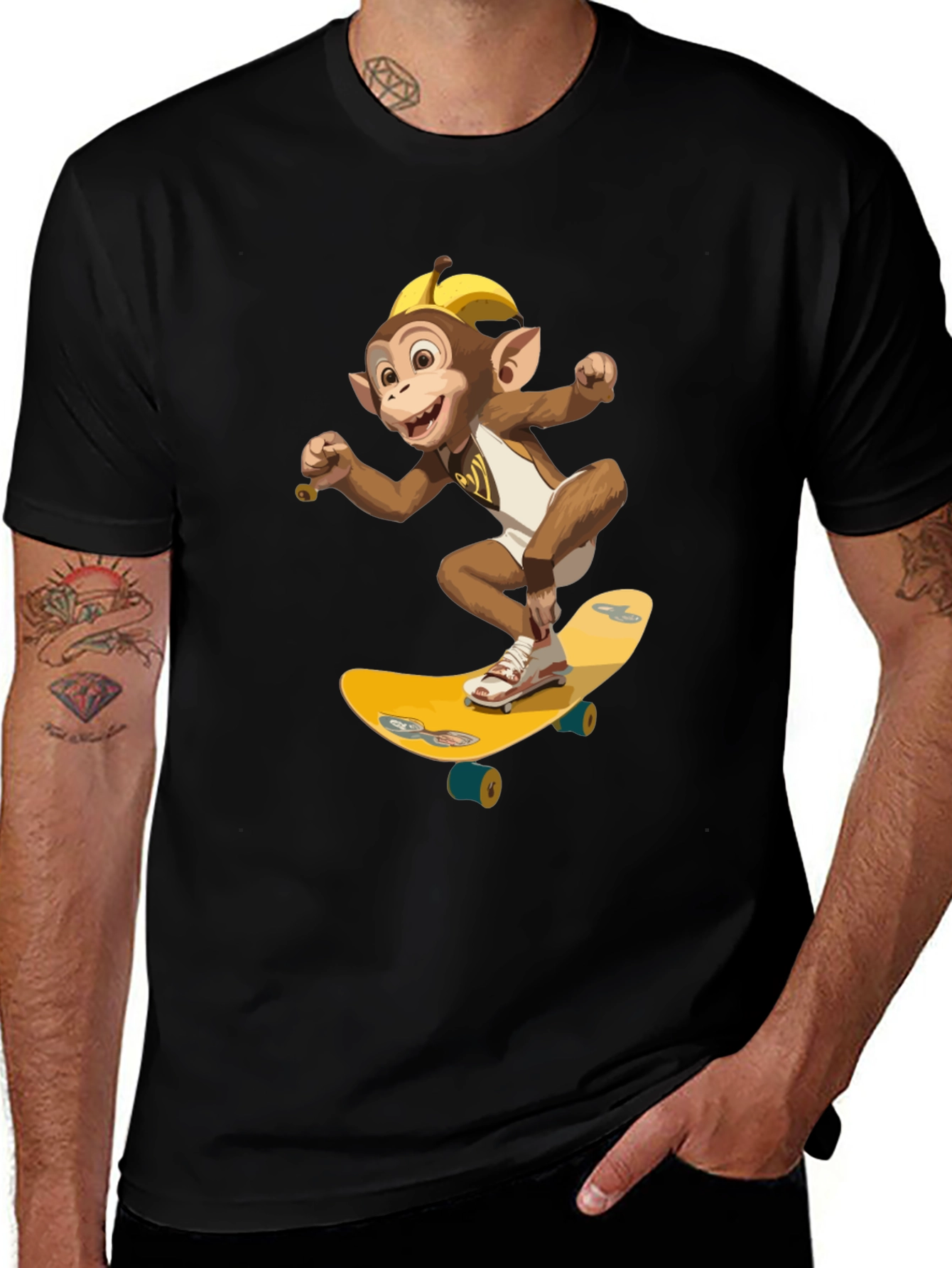Monkey Skateboard T-Shirt - Fun & Unique Design