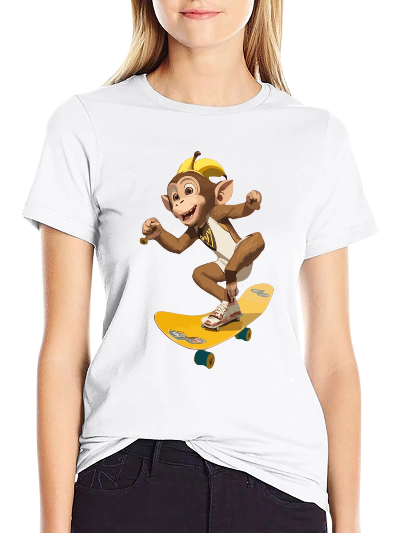 Monkey Skateboard T-Shirt - Fun & Unique Design