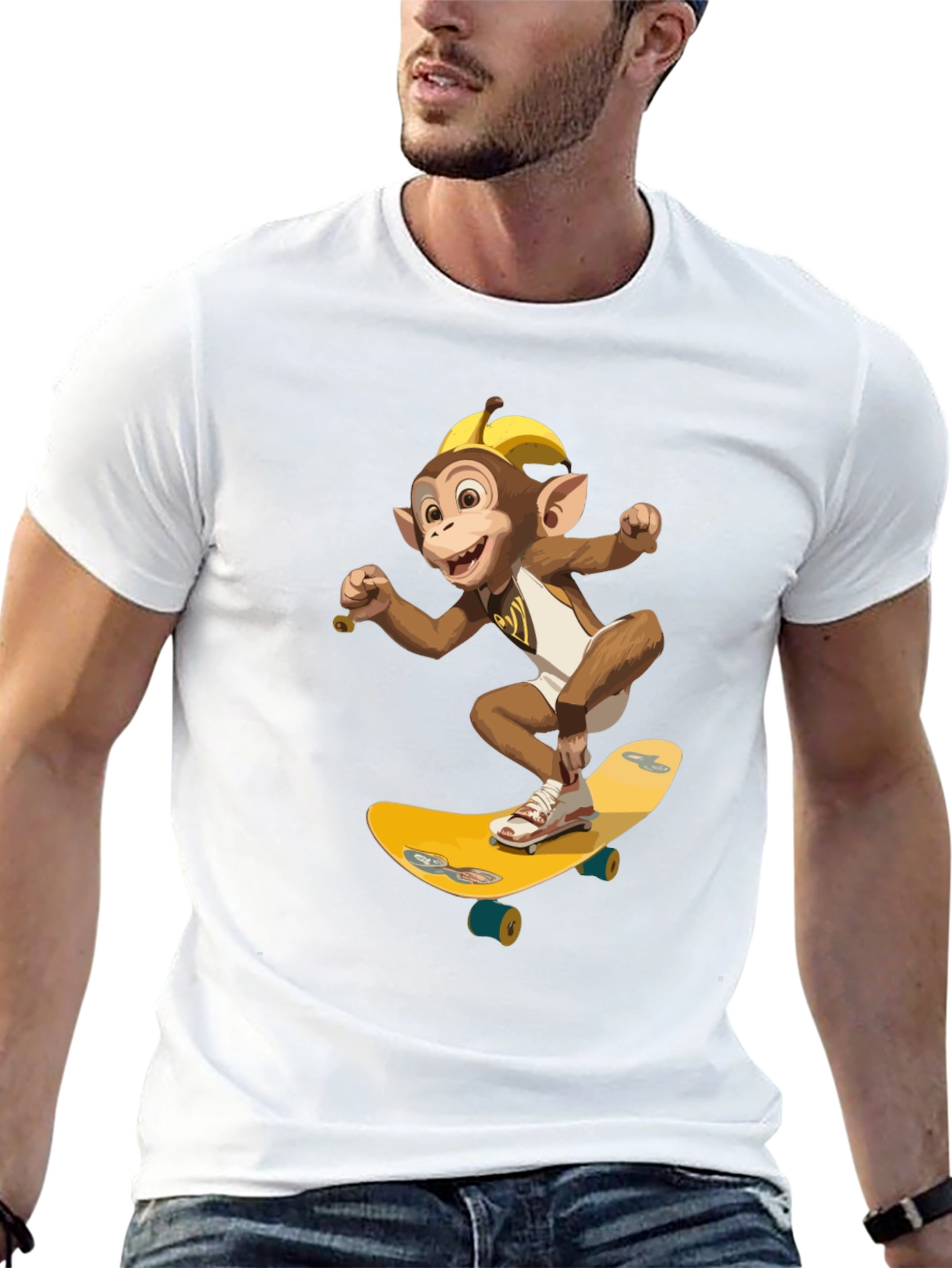 Monkey Skateboard T-Shirt - Fun & Unique Design