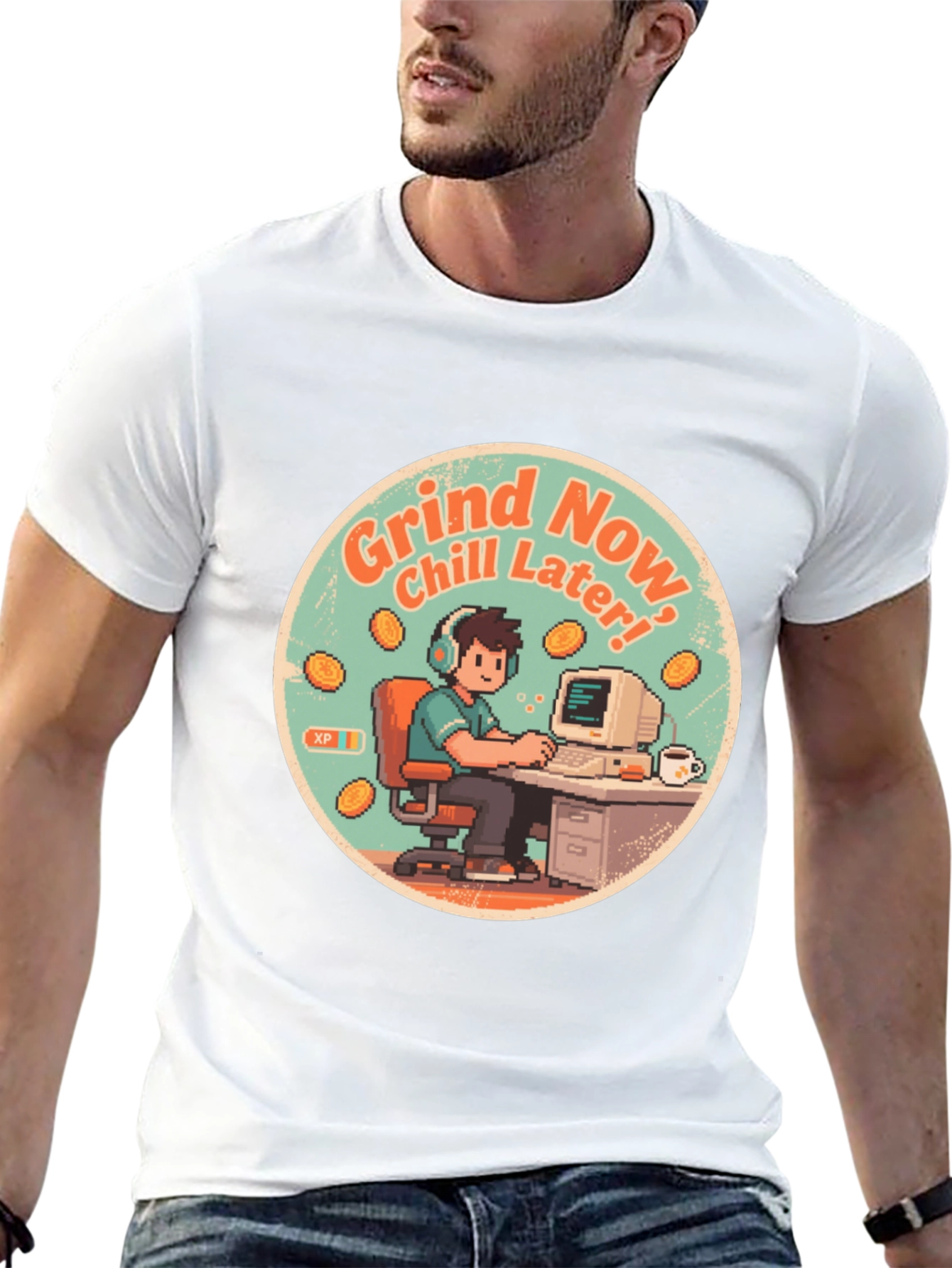 Grind Now Chill Later Black T-Shirt