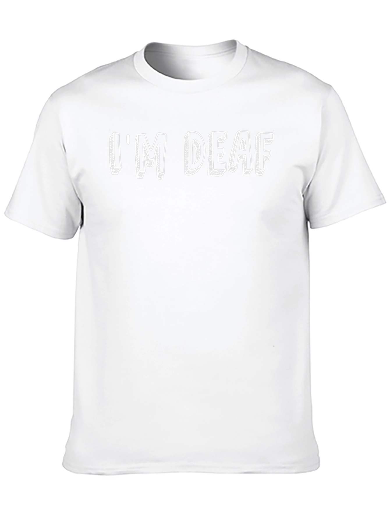 Im Deaf Graphic T-Shirt - Black Crew Neck