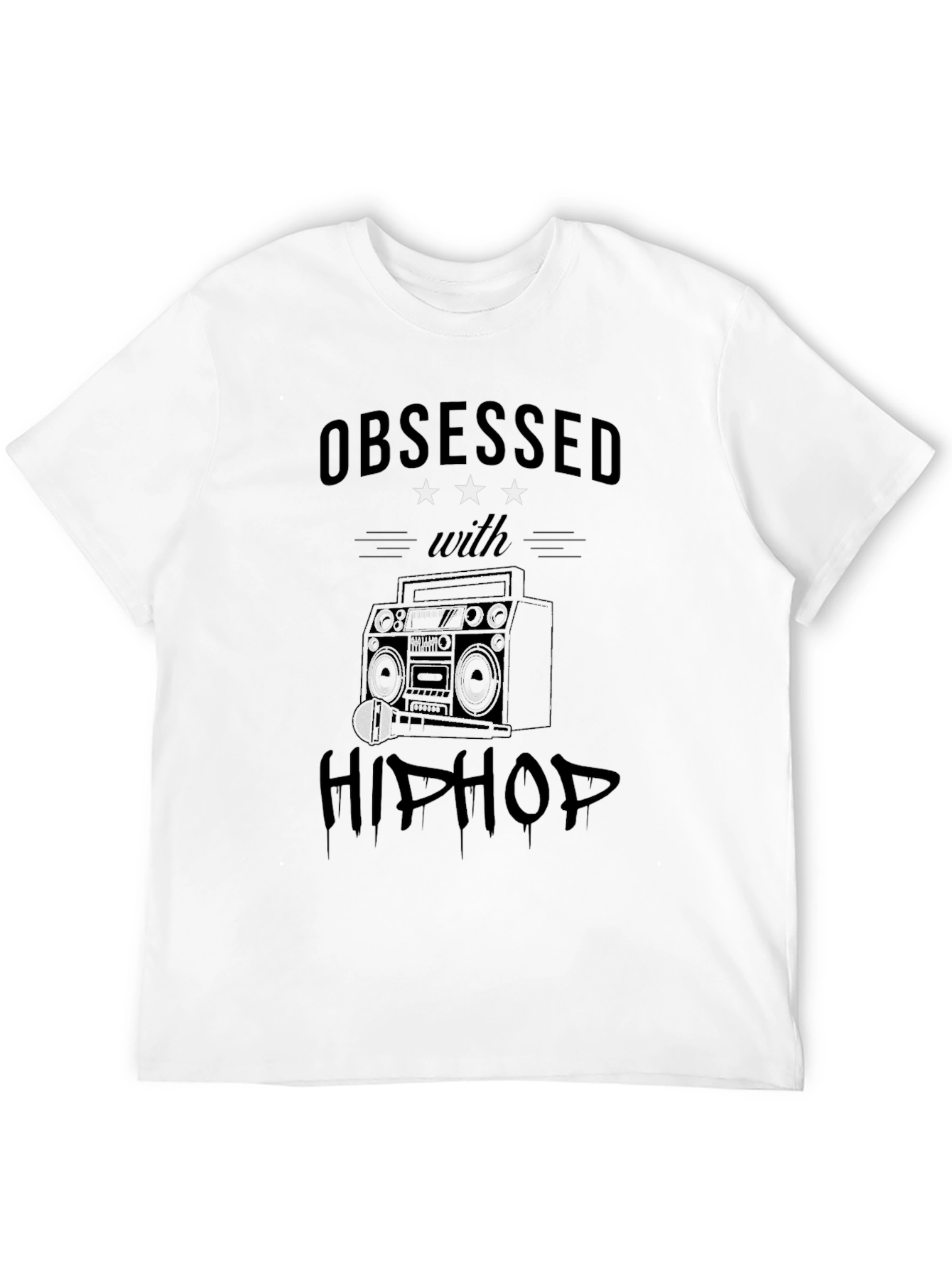 Obsessed With Hip Hop Graphic Tee - Black