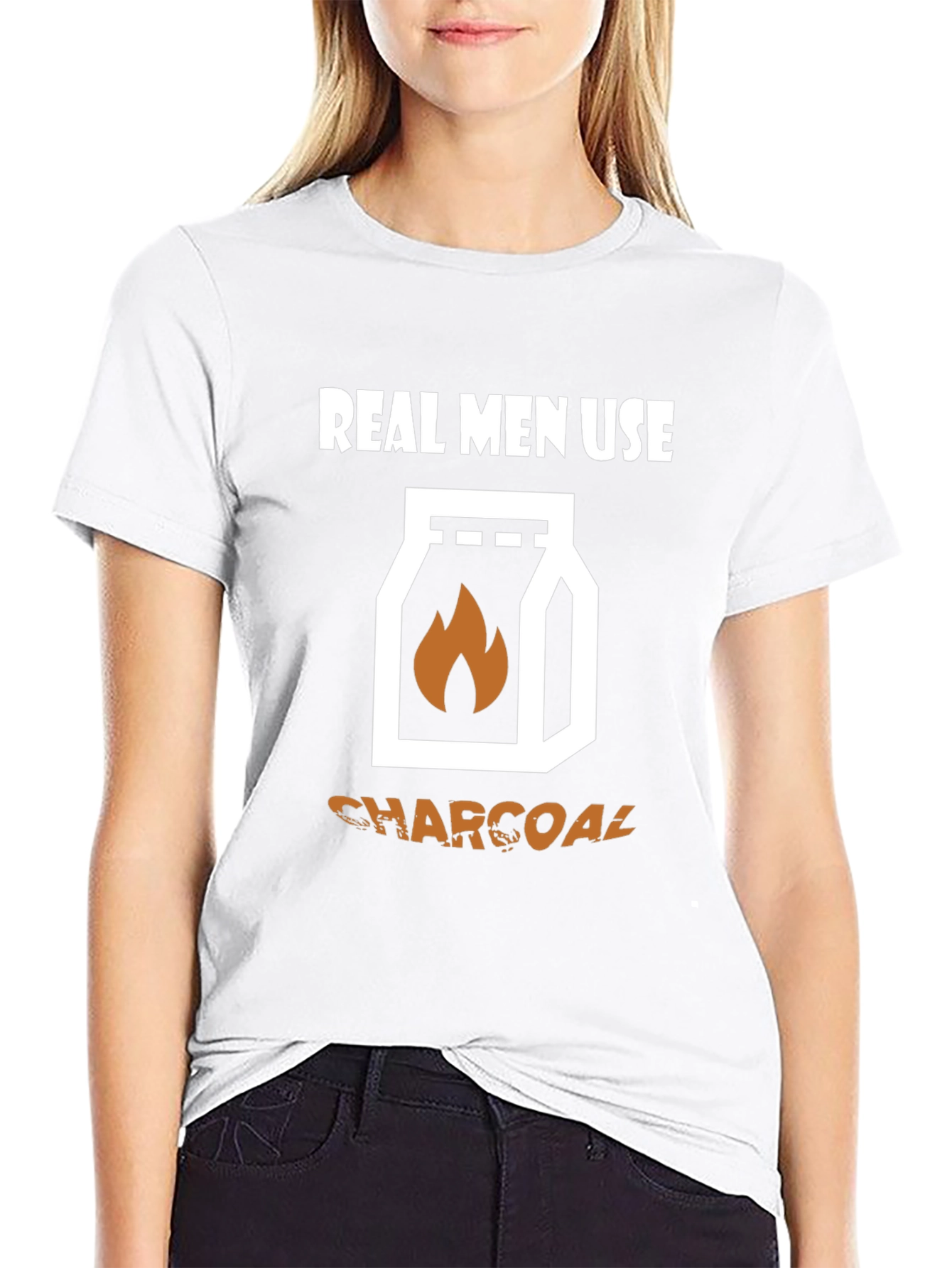 Real Men Use Charcoal T-Shirt - Grilling Tee