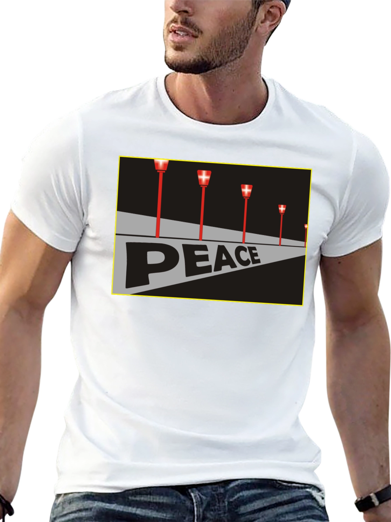 Peace Runway T-Shirt - Black Graphic Tee