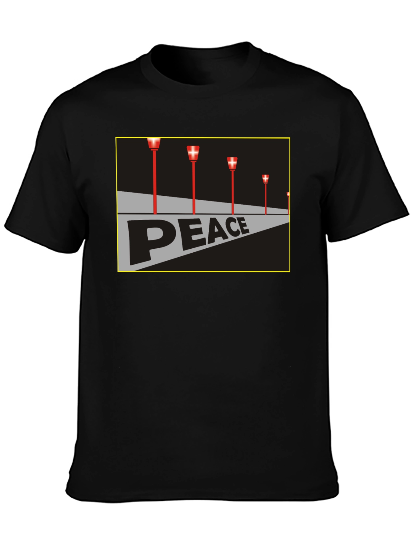 Peace Runway T-Shirt - Black Graphic Tee