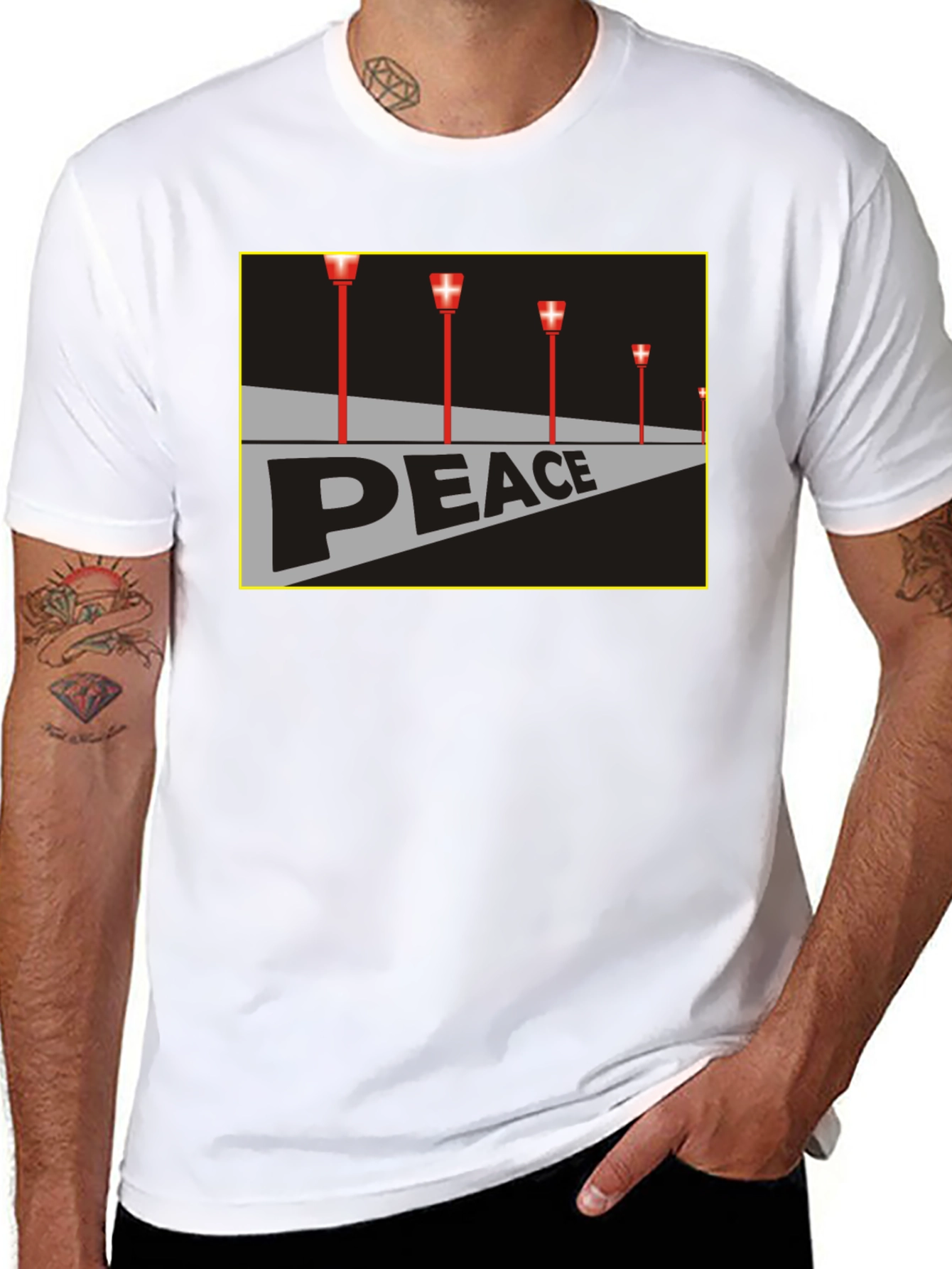 Peace Runway T-Shirt - Black Graphic Tee