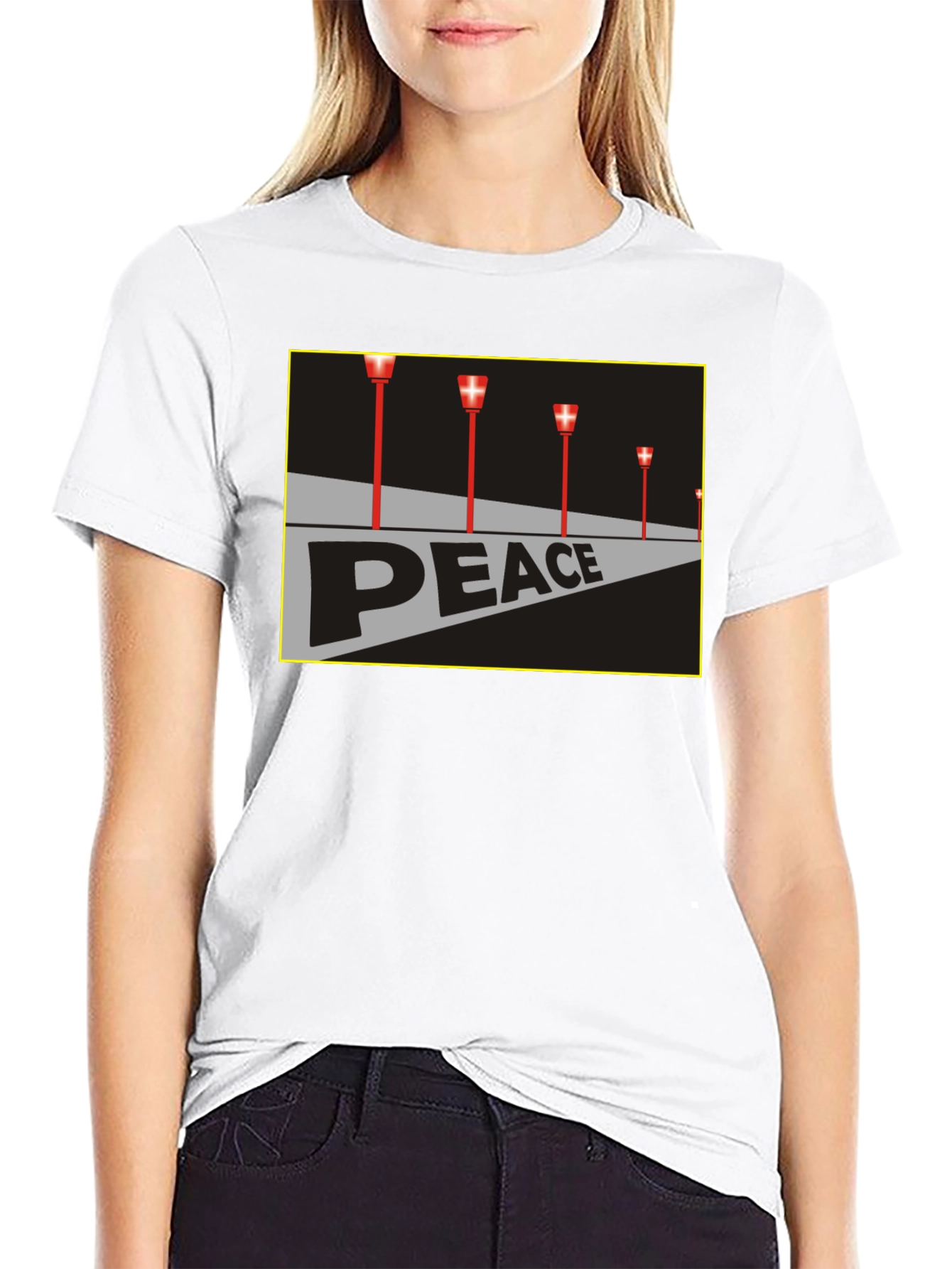 Peace Runway T-Shirt - Black Graphic Tee