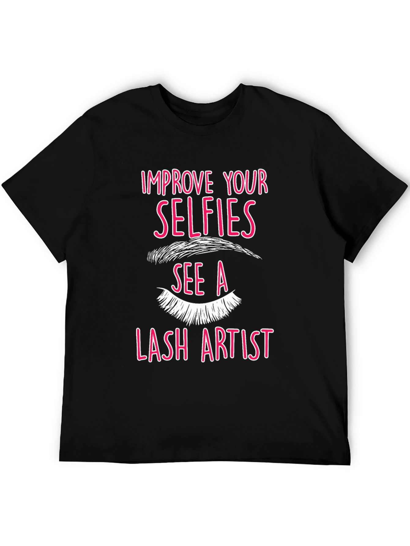 Selfie Lash Artist Graphic Tee - Black