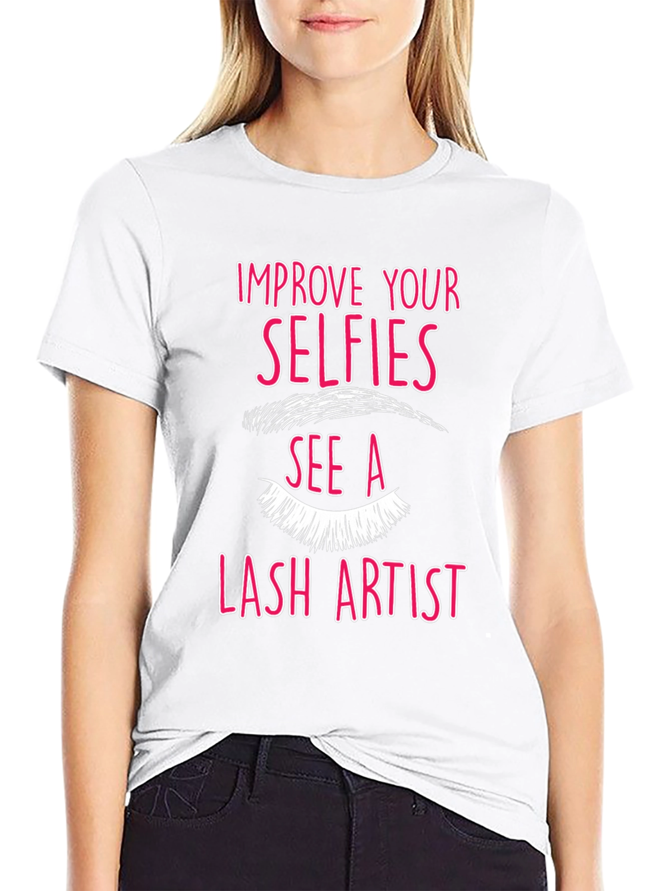 Selfie Lash Artist Graphic Tee - Black