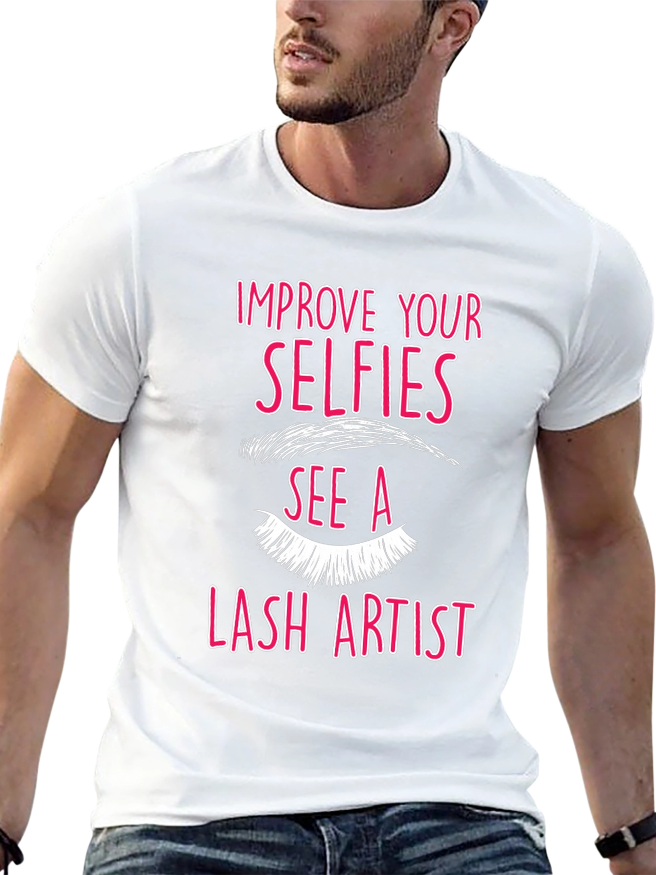 Selfie Lash Artist Graphic Tee - Black