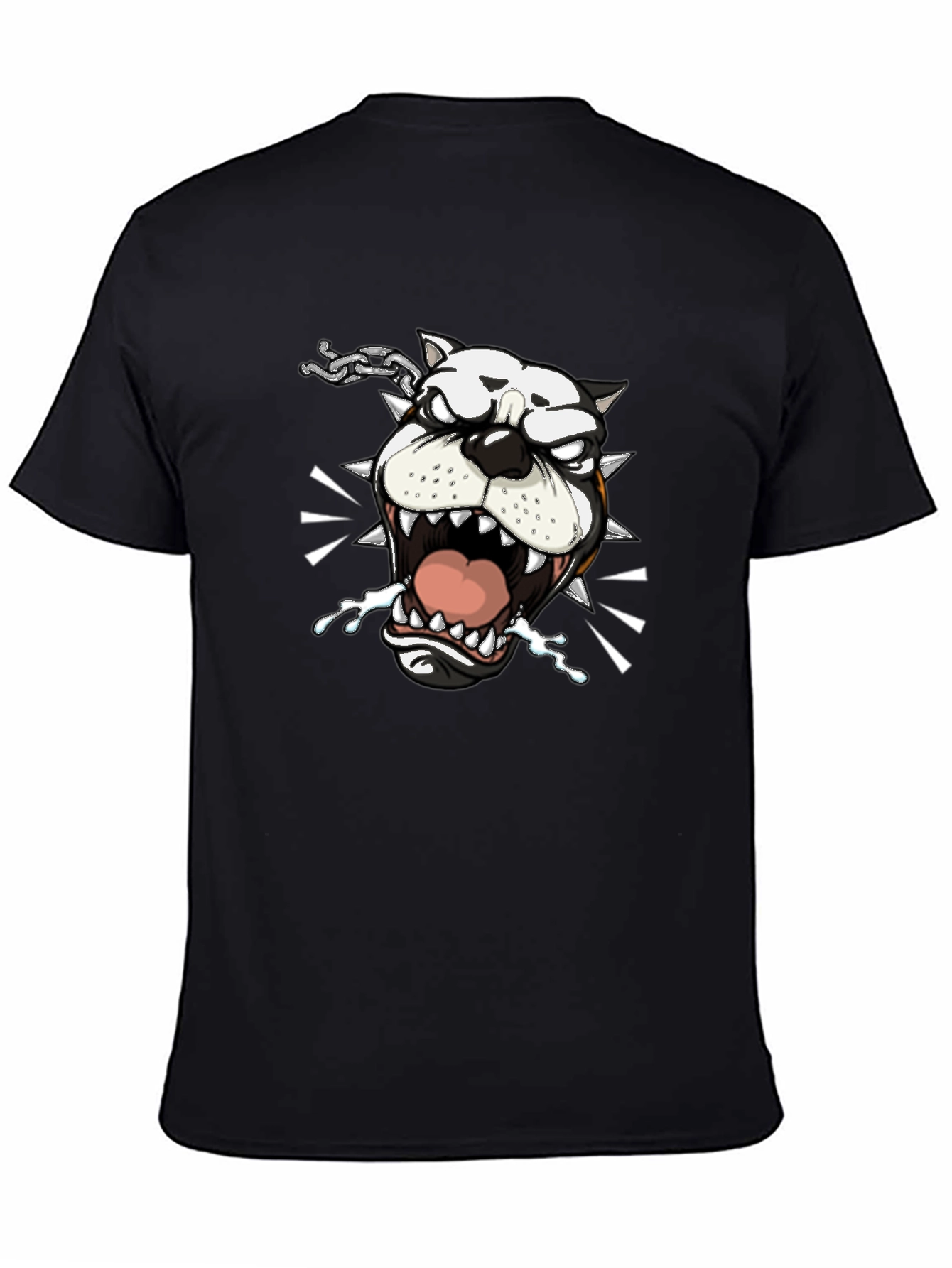 Mens Black Bulldog Graphic Tee