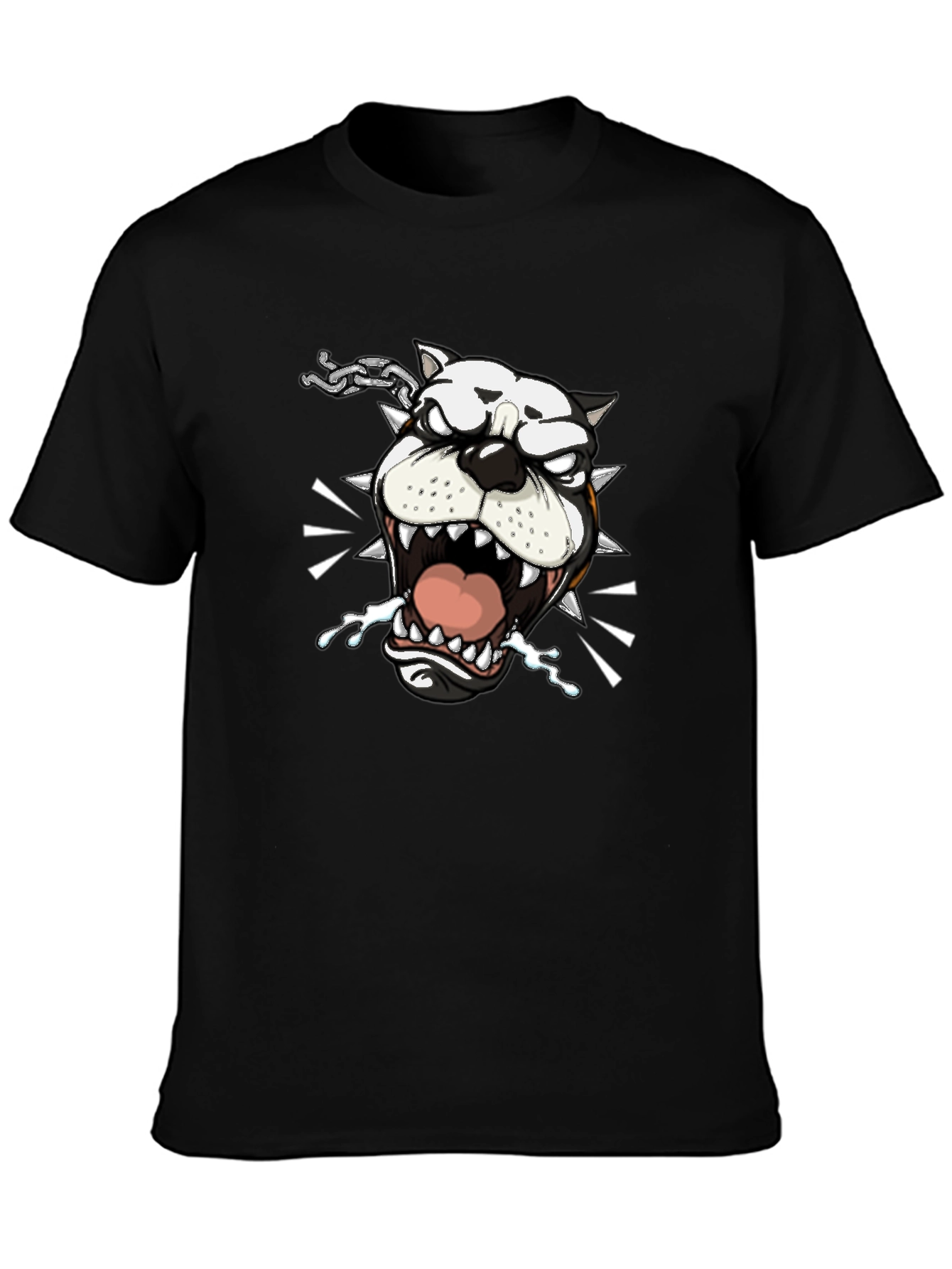 Mens Black Bulldog Graphic Tee