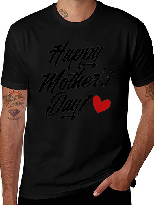 Happy Mothers Day Graphic Tee - Black