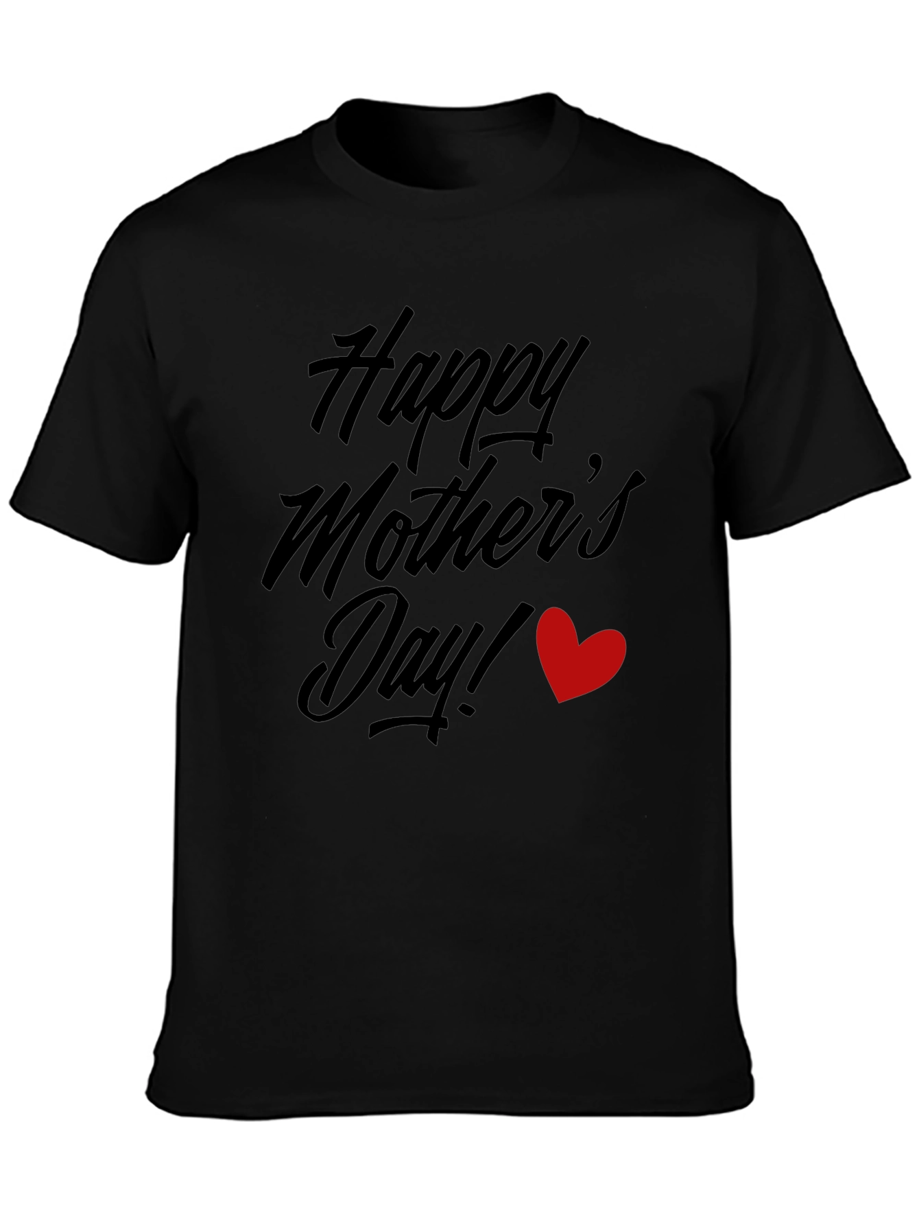 Happy Mothers Day Graphic Tee - Black