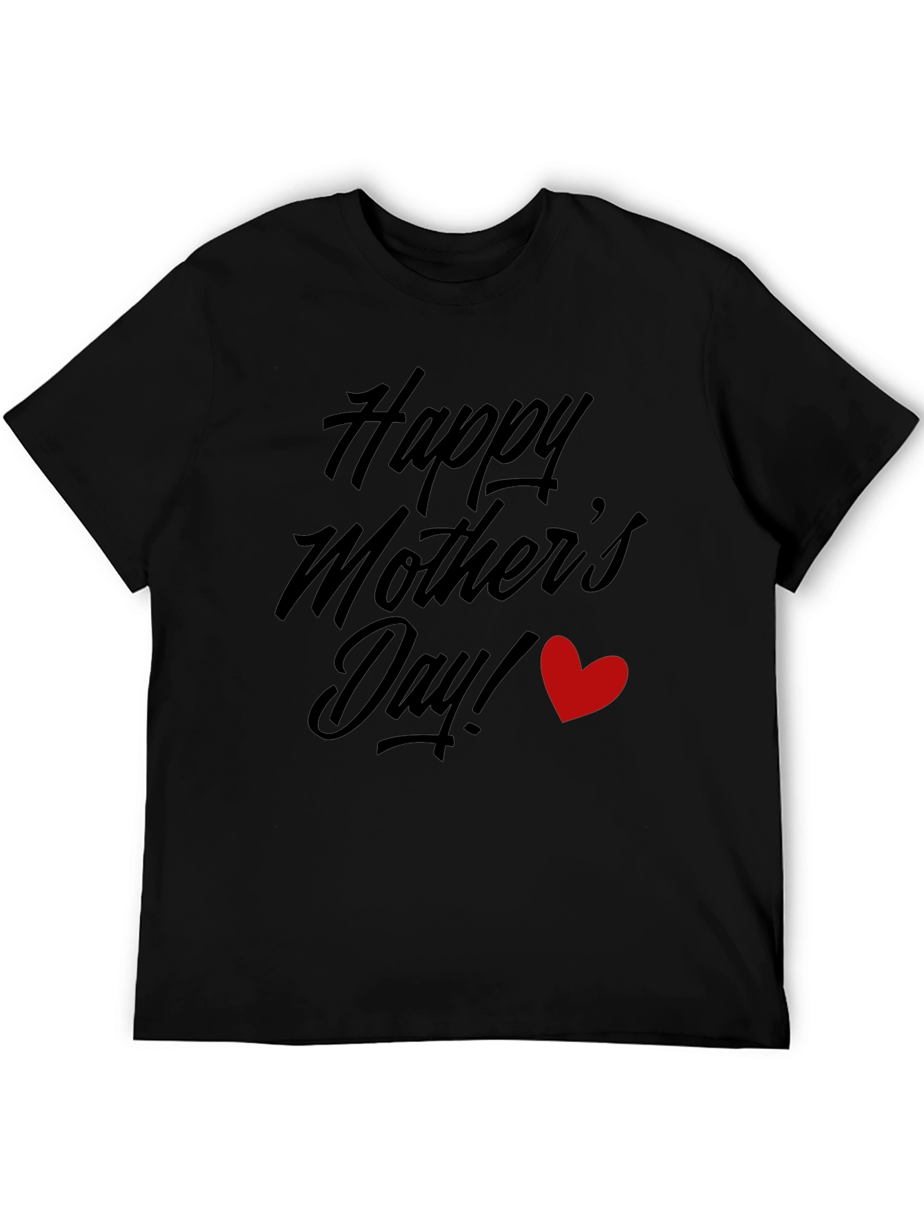 Happy Mothers Day Graphic Tee - Black