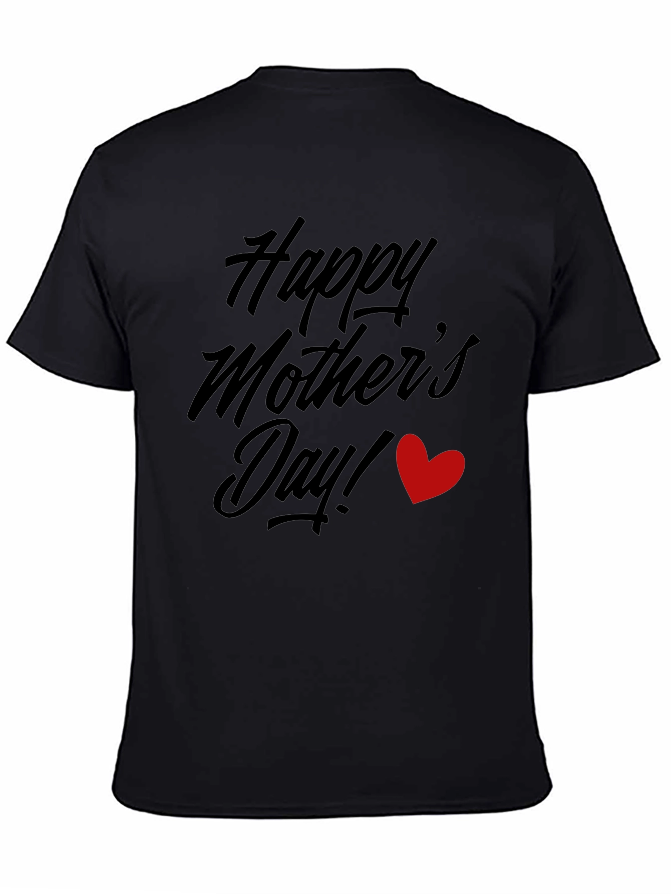 Happy Mothers Day Graphic Tee - Black