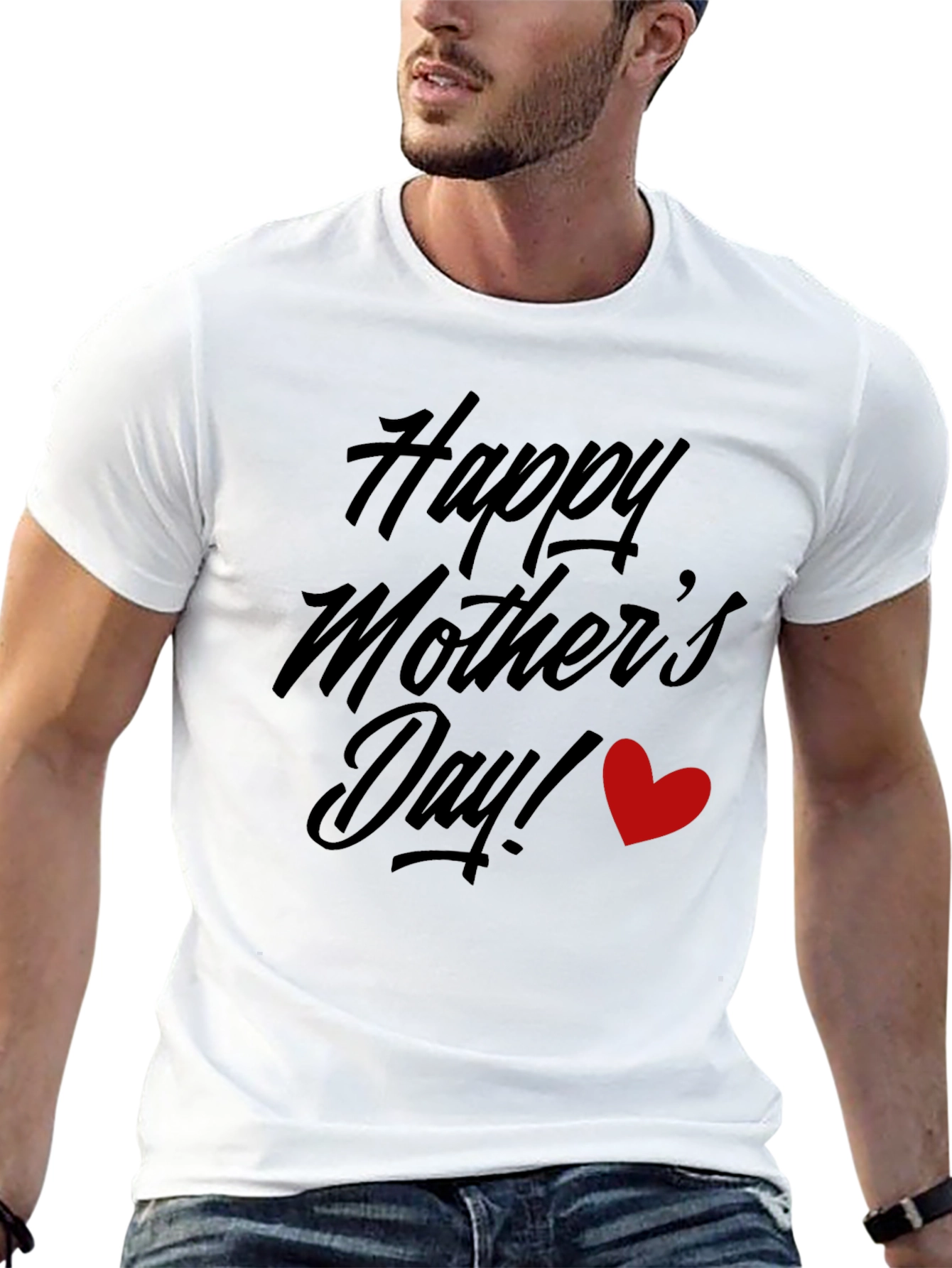 Happy Mothers Day Graphic Tee - Black