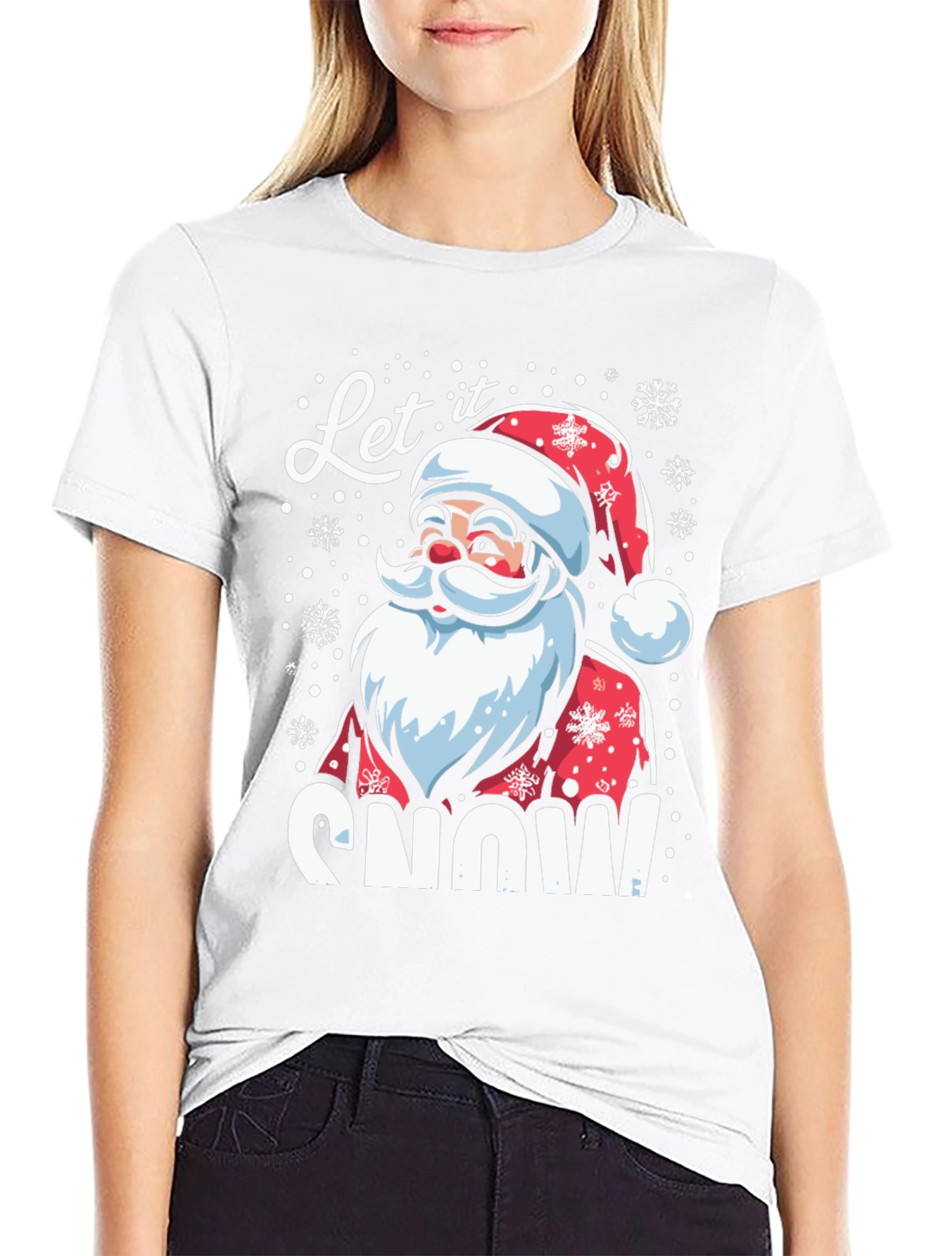 Let it Snow Santa Graphic T-Shirt