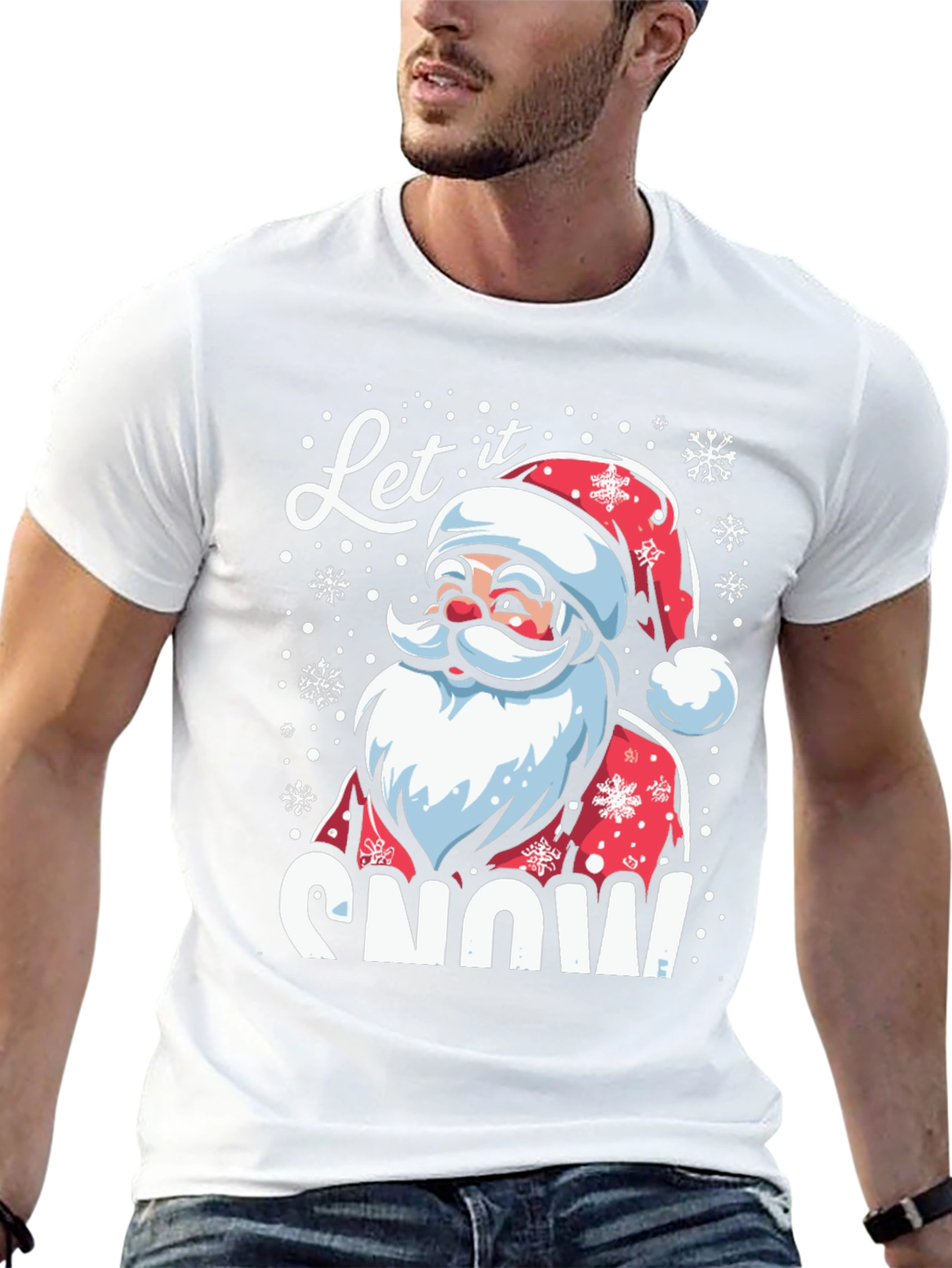 Let it Snow Santa Graphic T-Shirt