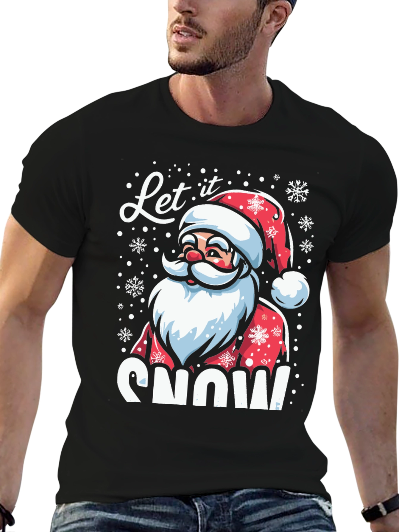 Let it Snow Santa Graphic T-Shirt