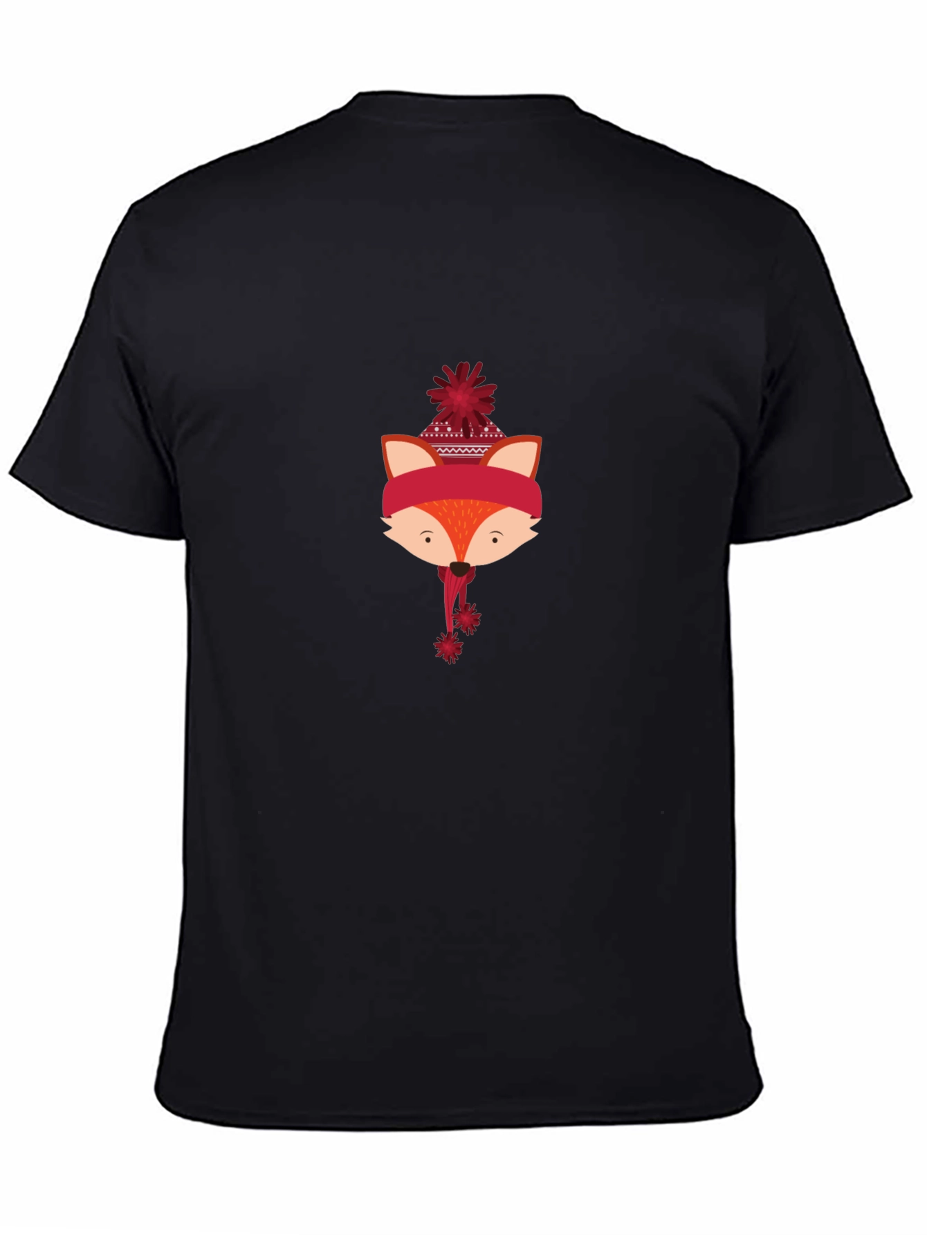 Winter Fox Graphic Tee - Black Casual Shirt