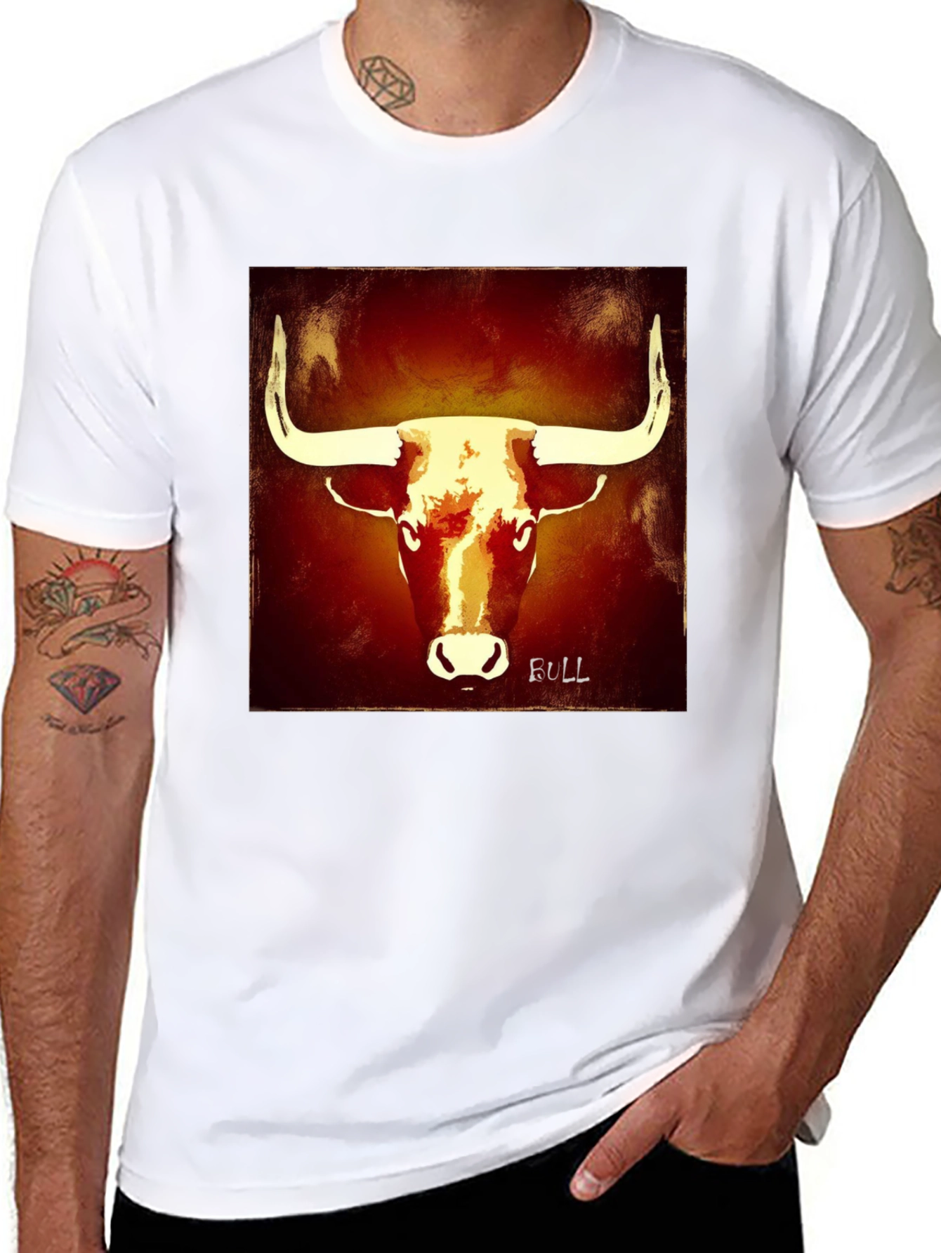 Bull Graphic Tee - Bold Black T-Shirt