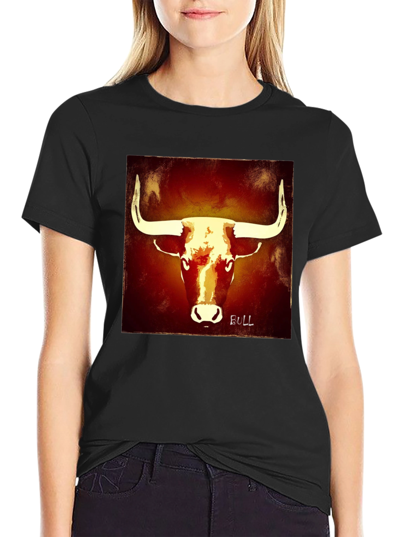 Bull Graphic Tee - Bold Black T-Shirt
