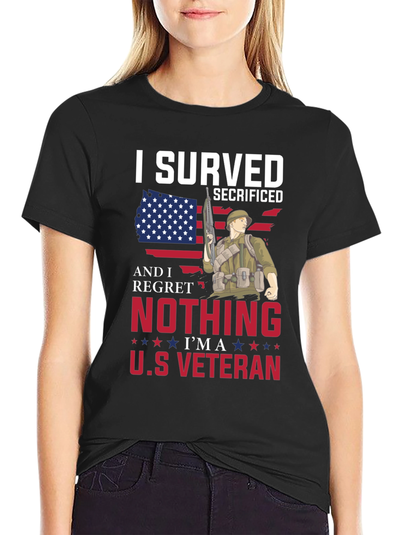 I Served Veteran Graphic T-Shirt - Patriotic Pride