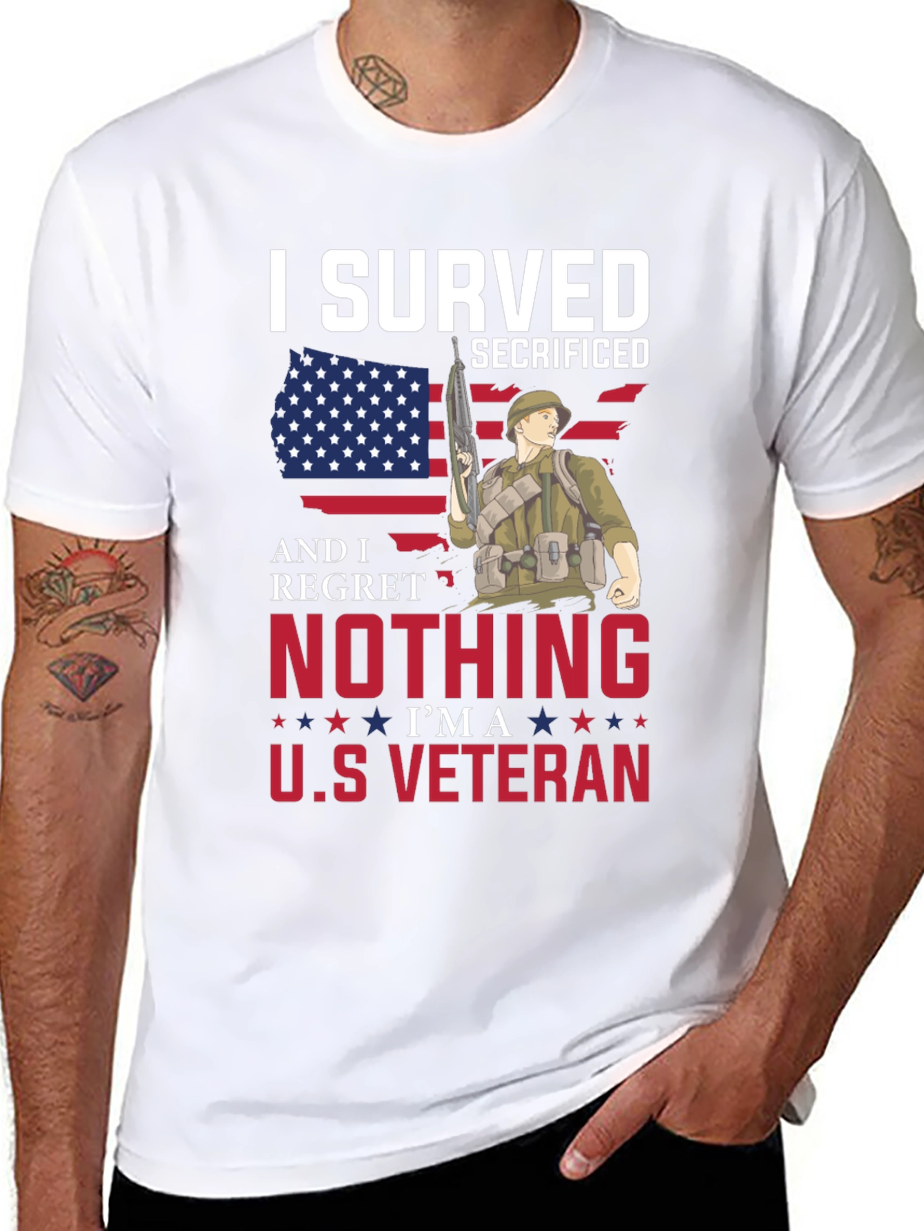 I Served Veteran Graphic T-Shirt - Patriotic Pride