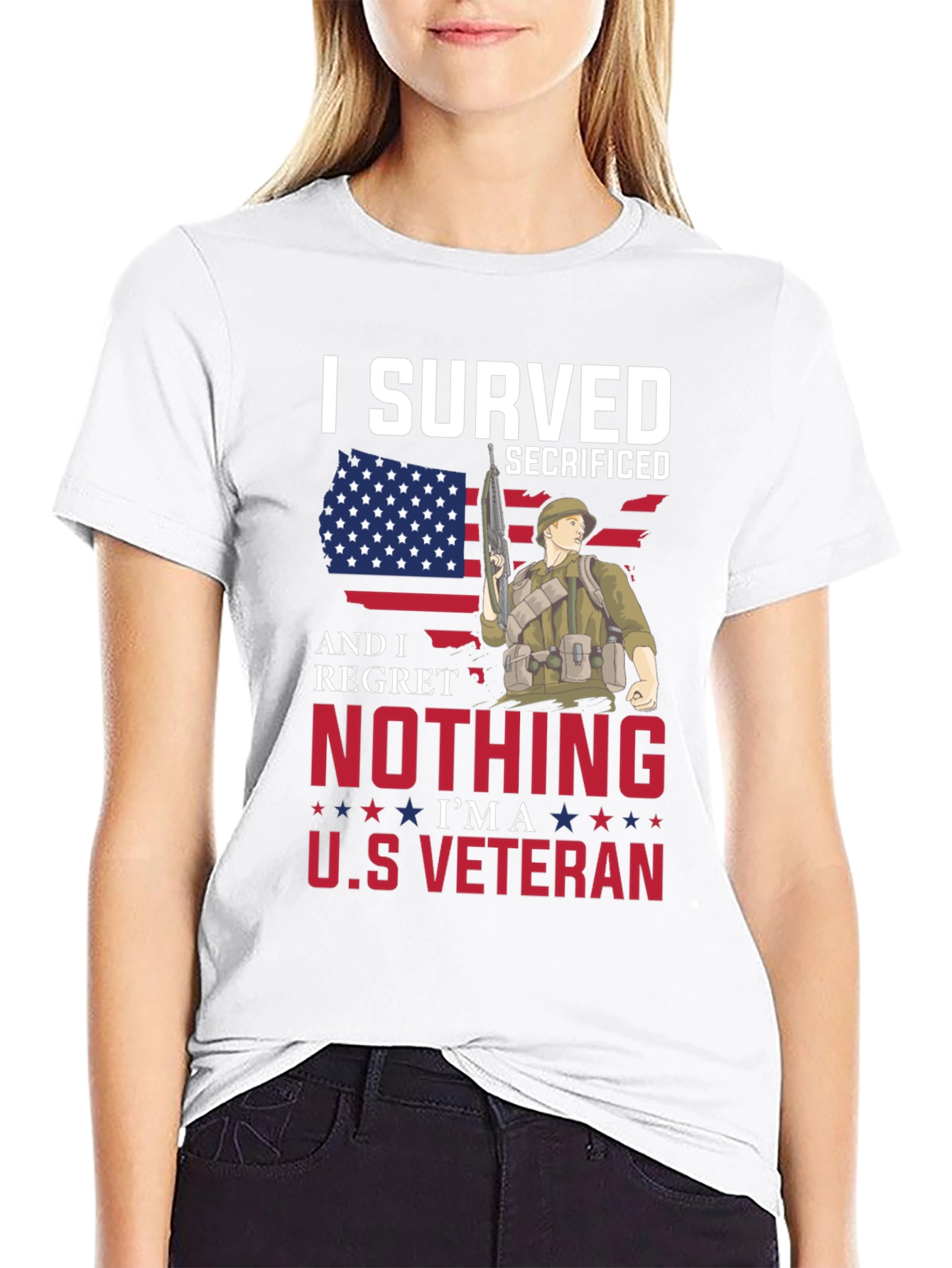 I Served Veteran Graphic T-Shirt - Patriotic Pride