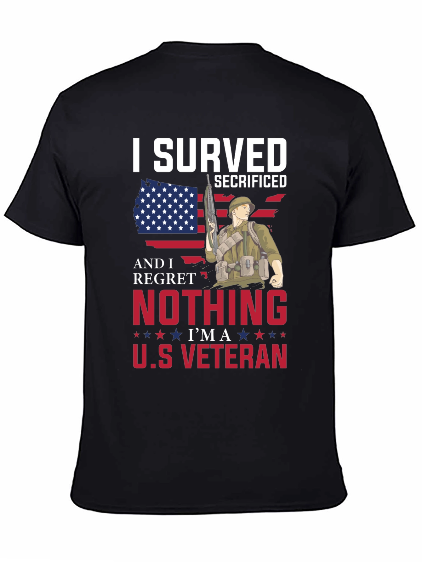 I Served Veteran Graphic T-Shirt - Patriotic Pride
