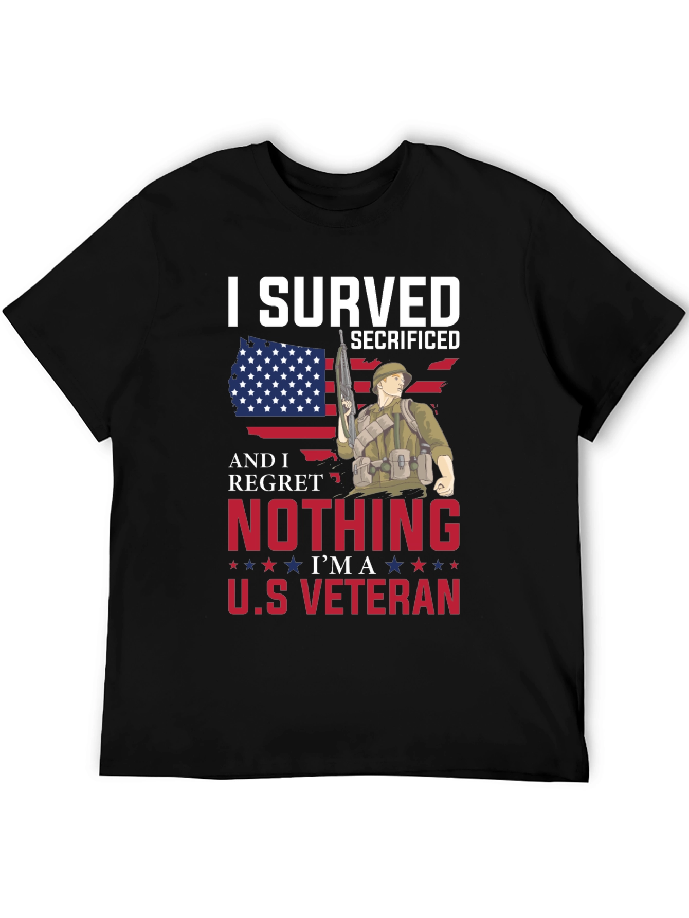 I Served Veteran Graphic T-Shirt - Patriotic Pride