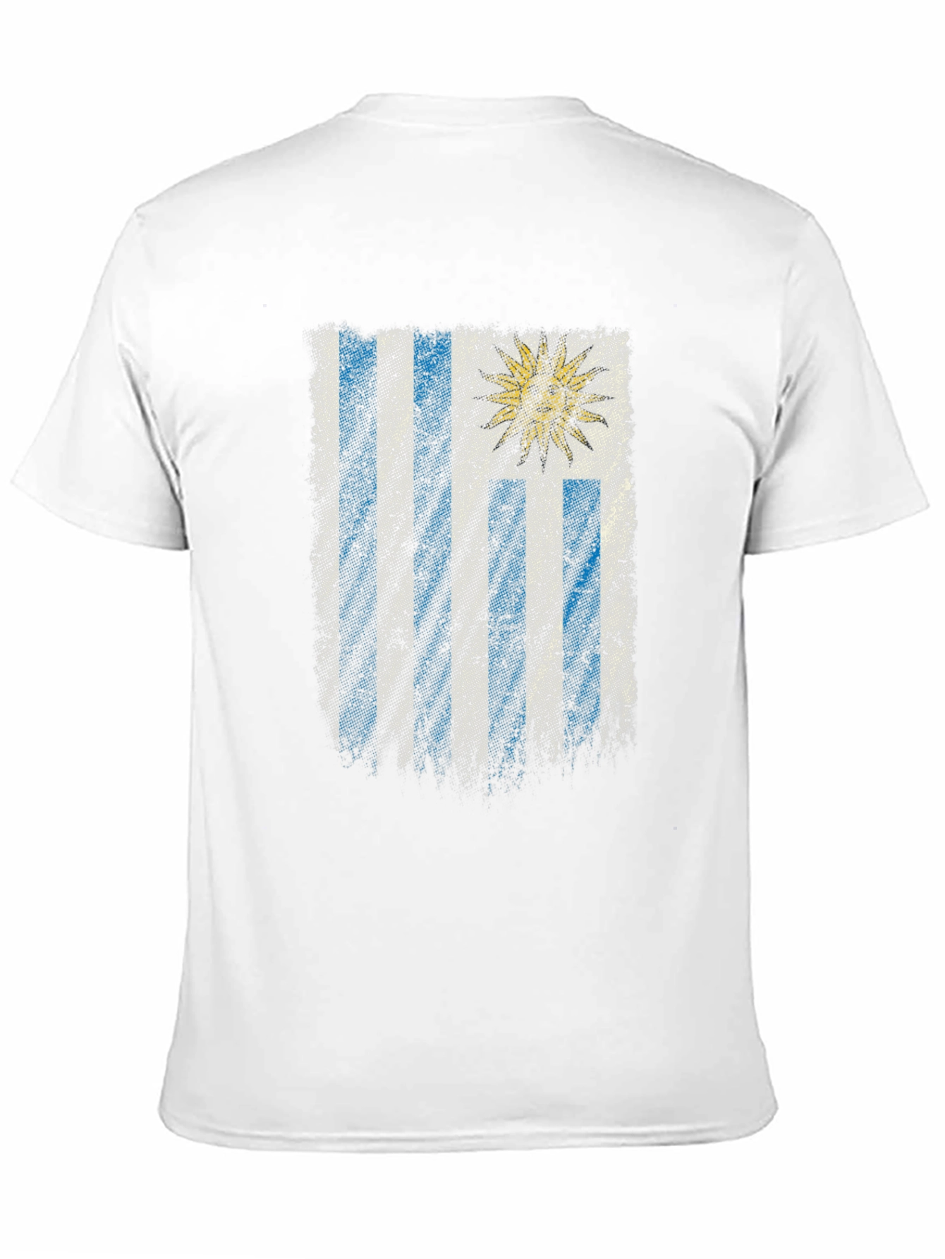 Uruguay Flag Graphic T-Shirt - Distressed Look
