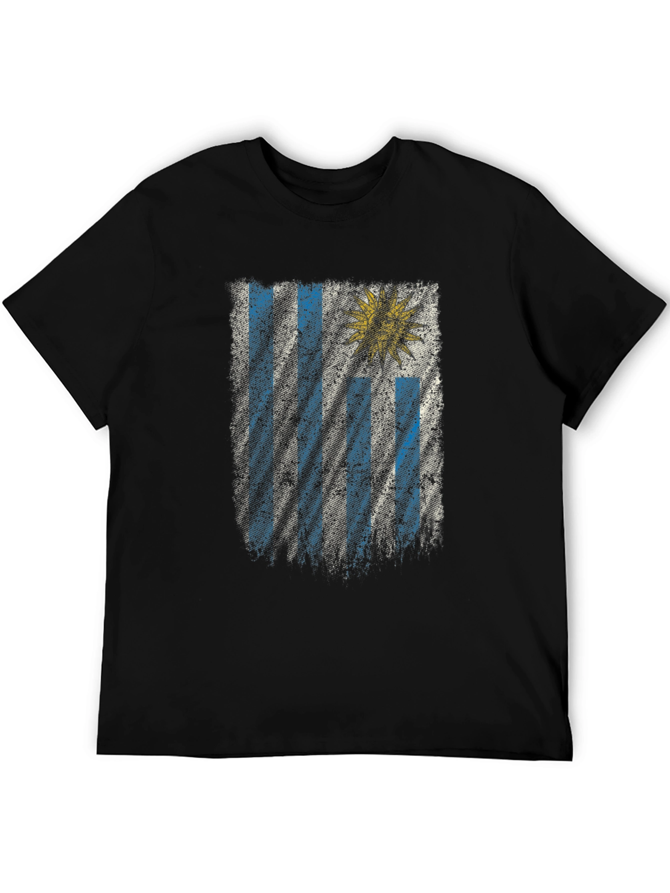 Uruguay Flag Graphic T-Shirt - Distressed Look